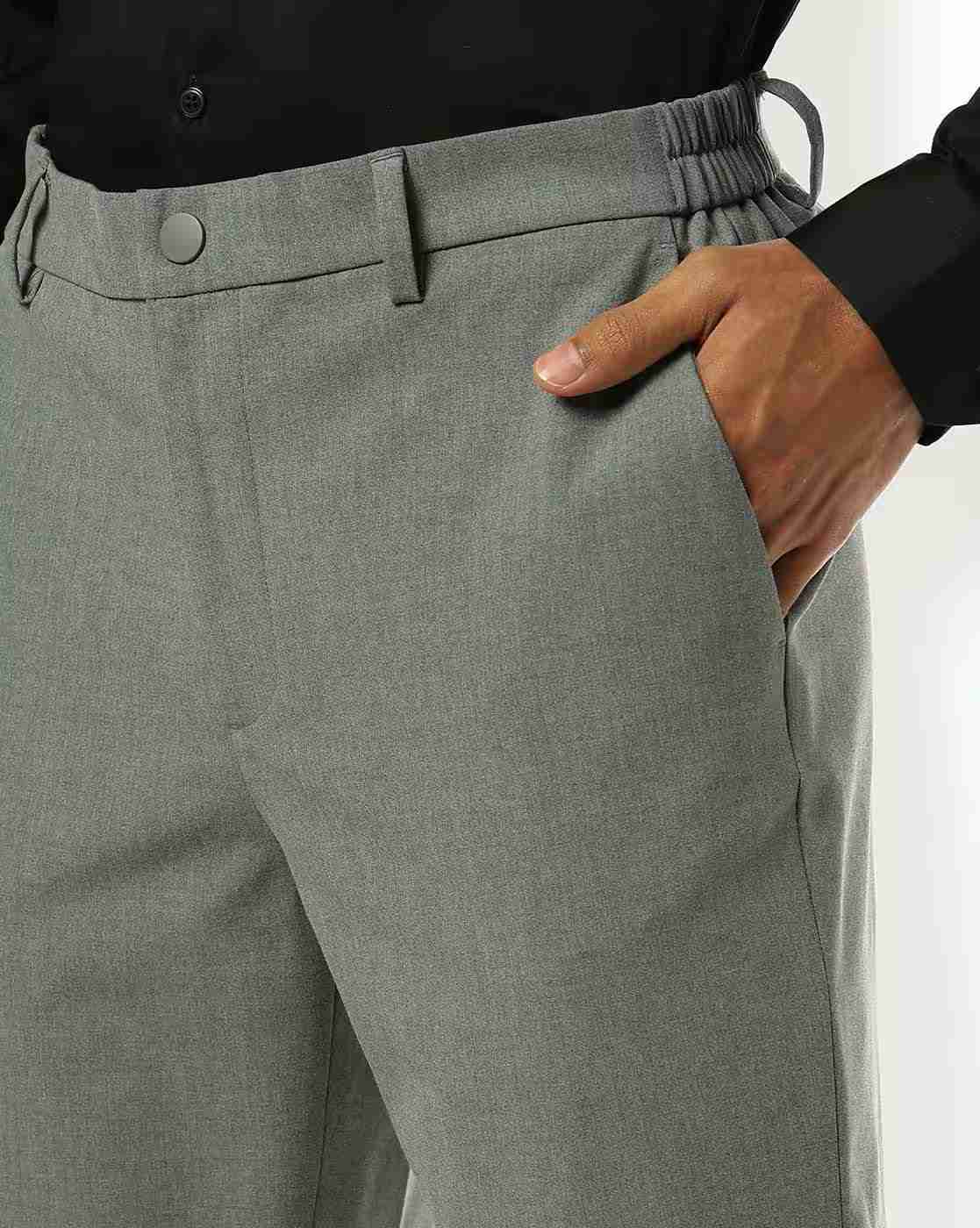 NETPLAY | Men Mid-Rise Slim Fit Flat Front Trousers|3