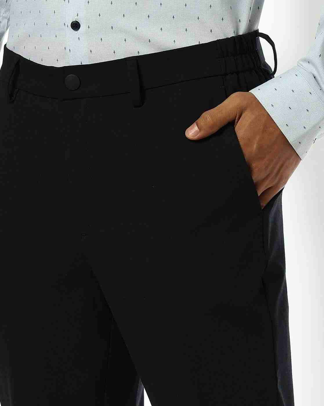 NETPLAY | Men Mid-Rise Slim Fit Flat Front Trousers|3