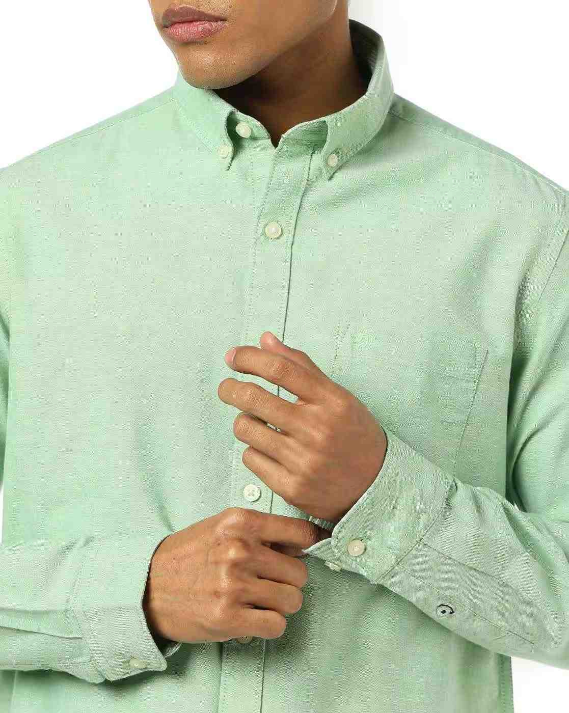 NETPLAY | Men Core Oxford Slim Fit Cotton Shirt with Patch Pocket|4