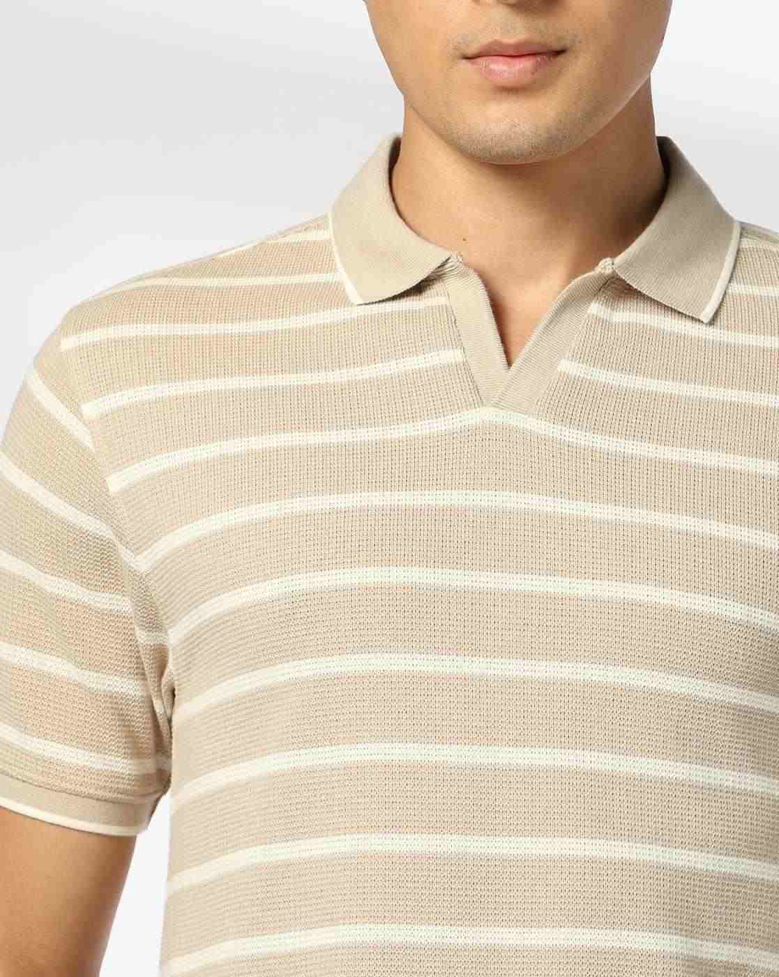 NETPLAY | Men Striped Slim Fit Polo T-Shirt|4