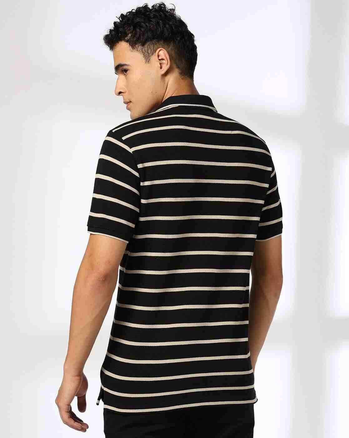 NETPLAY | Men Striped Slim Fit Polo T-Shirt|3