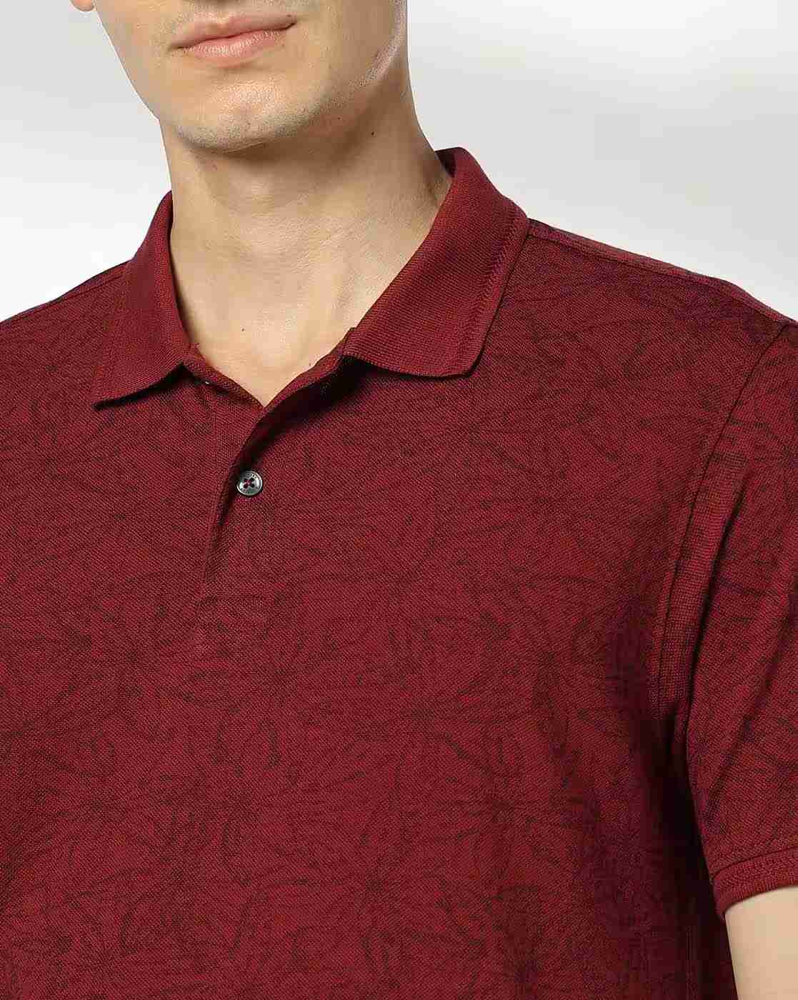 NETPLAY | Men Floral Print Slim Fit Polo T-Shirt|4