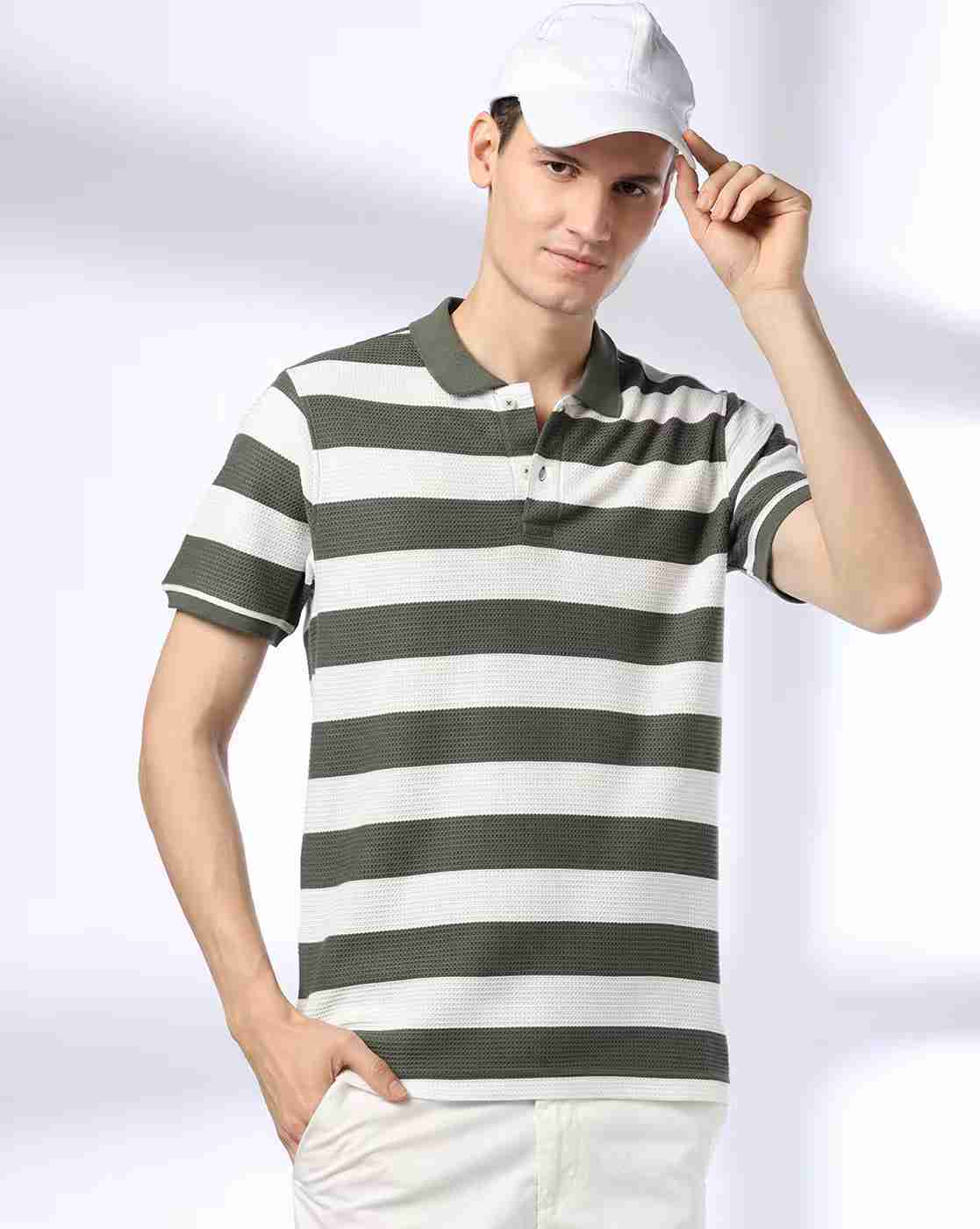 NETPLAY | Men Ultimate Striped Slim Fit Polo T-Shirt|0