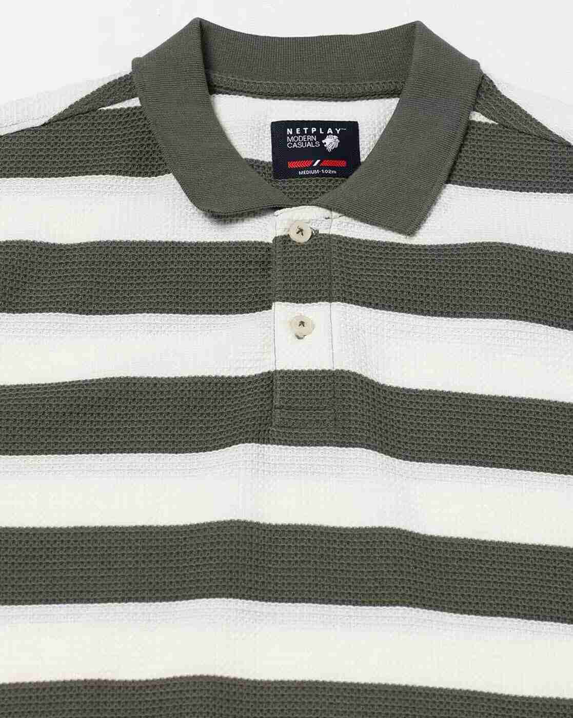 NETPLAY | Men Ultimate Striped Slim Fit Polo T-Shirt|5