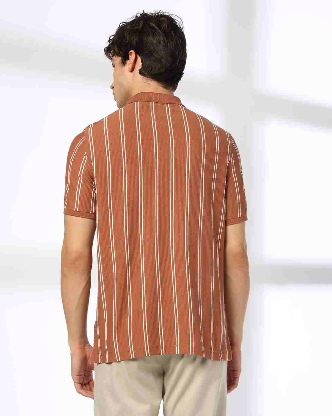 NETPLAY | Men Striped Slim Fit Polo T-Shirt|2