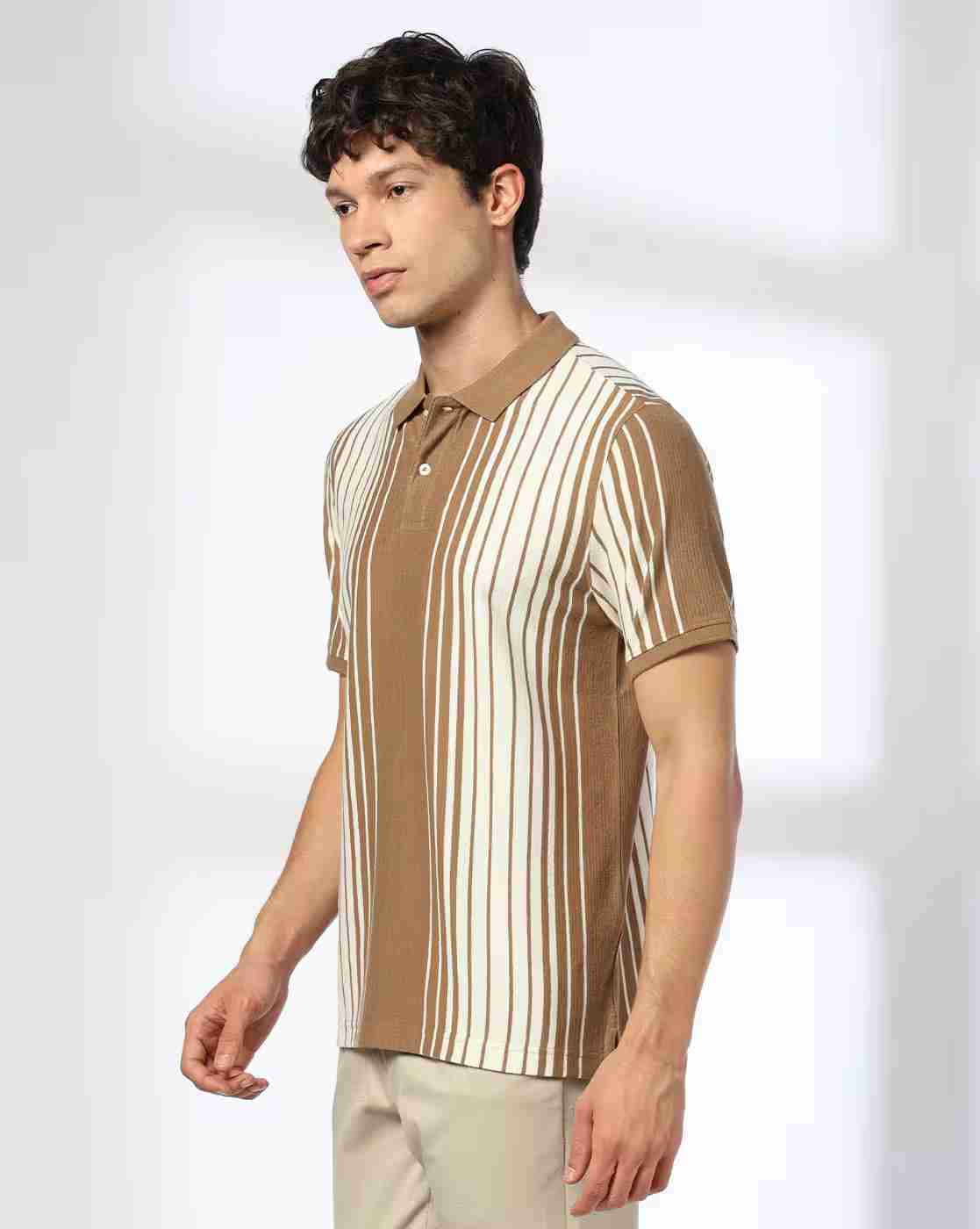 NETPLAY | Men Striped Ultimate 6 Slim Fit Polo T-Shirt|1