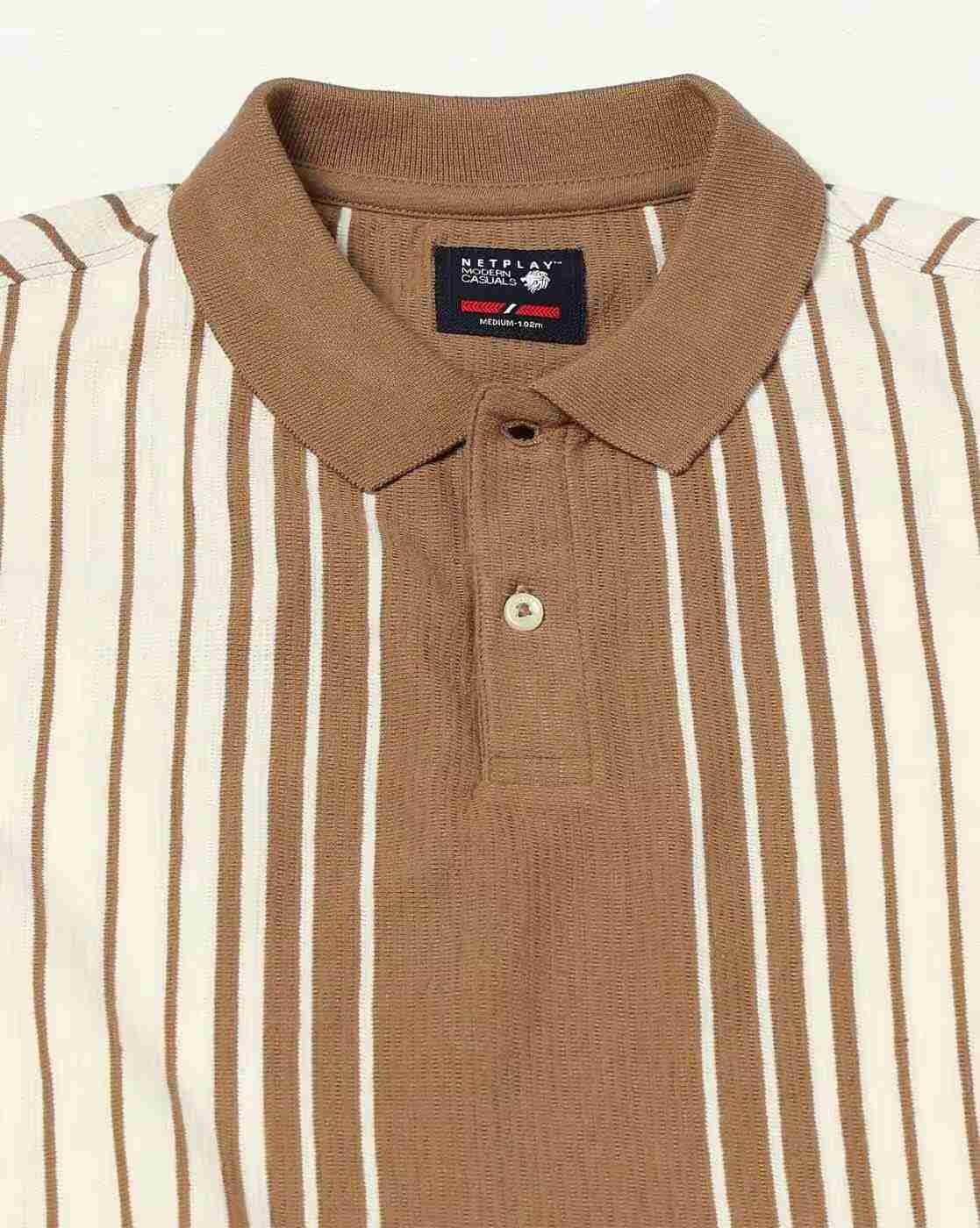 NETPLAY | Men Striped Ultimate 6 Slim Fit Polo T-Shirt|4