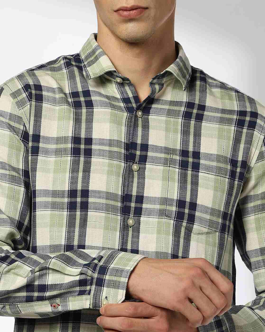 NETPLAY | Men Checked Slim Fit Shirt with Patch Pocket|5