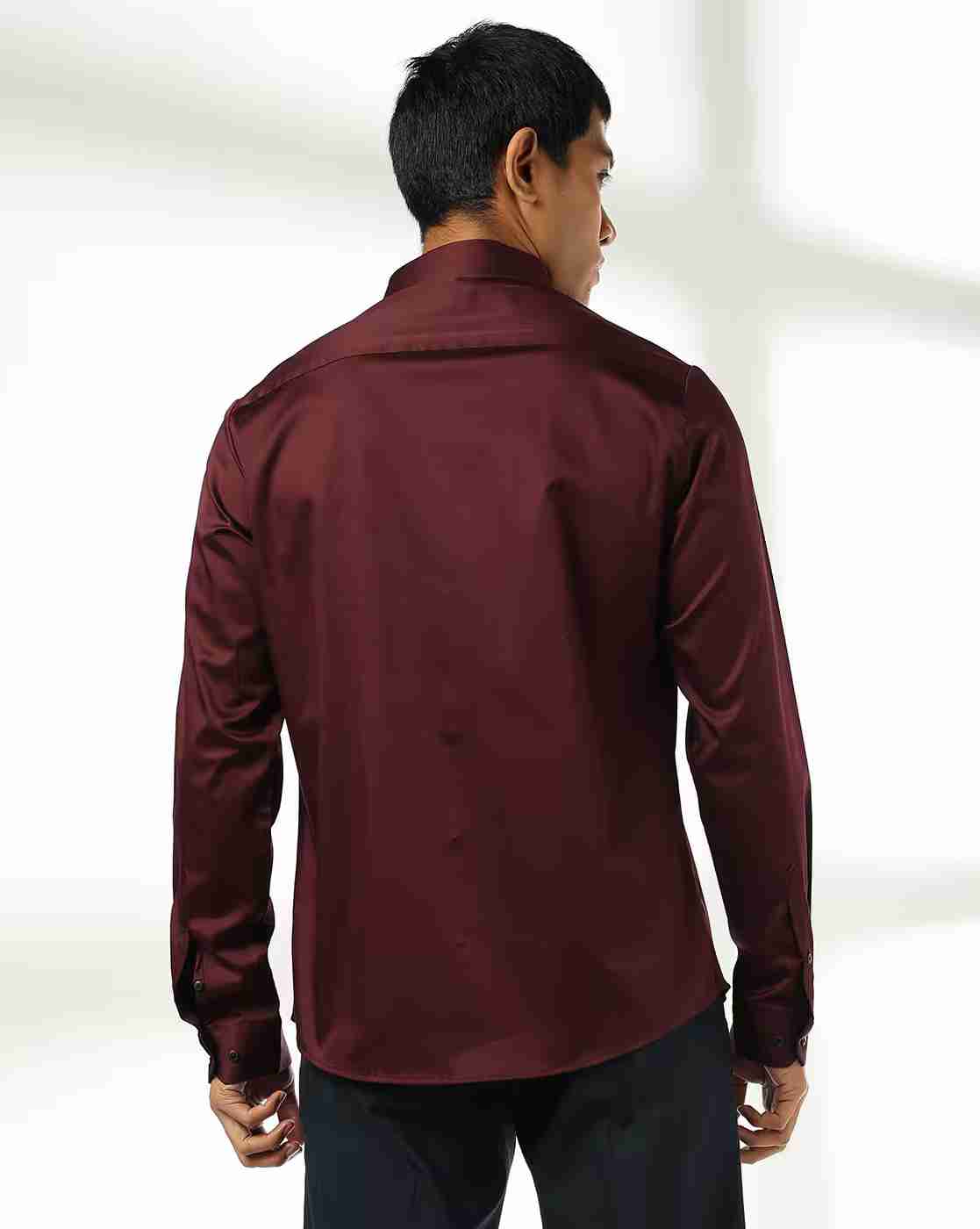 NETPLAY | Men Slim Fit Shirt with Spread Collar|3