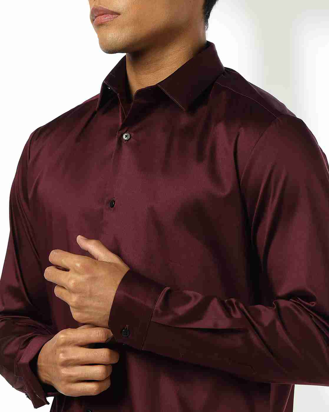 NETPLAY | Men Slim Fit Shirt with Spread Collar|4