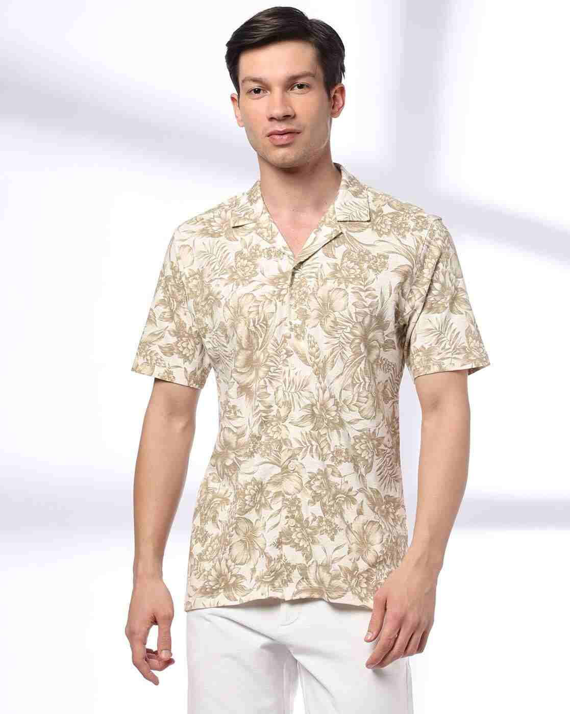 NETPLAY | Men Floral Print Slim Fit Cotton Shirt|3