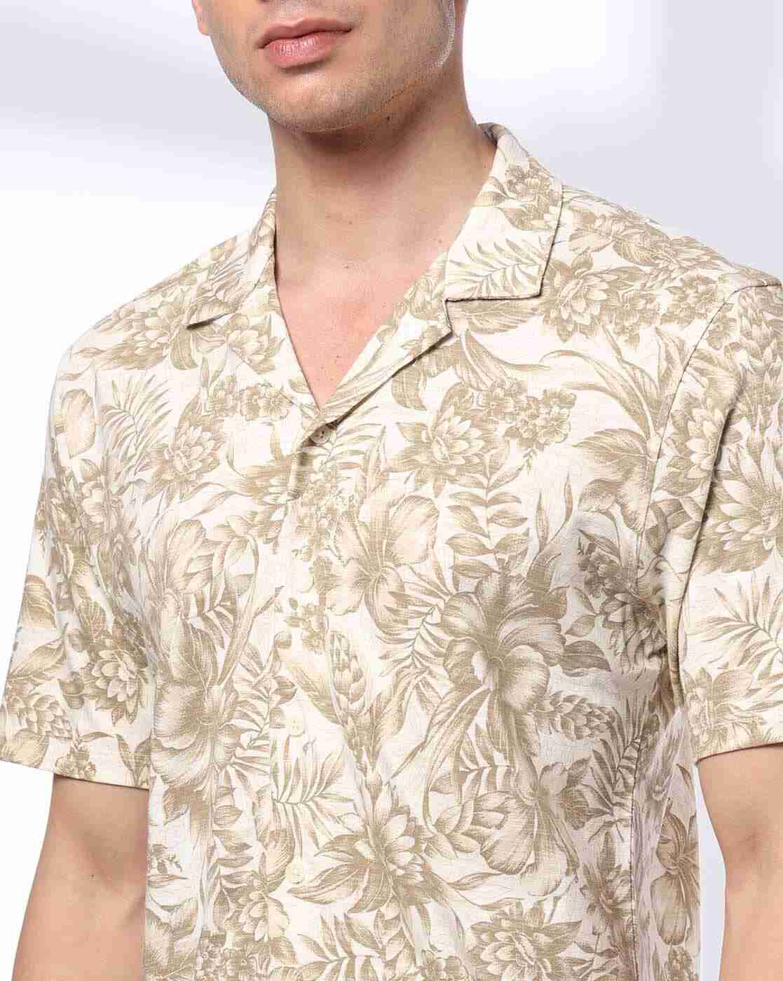 NETPLAY | Men Floral Print Slim Fit Cotton Shirt|4