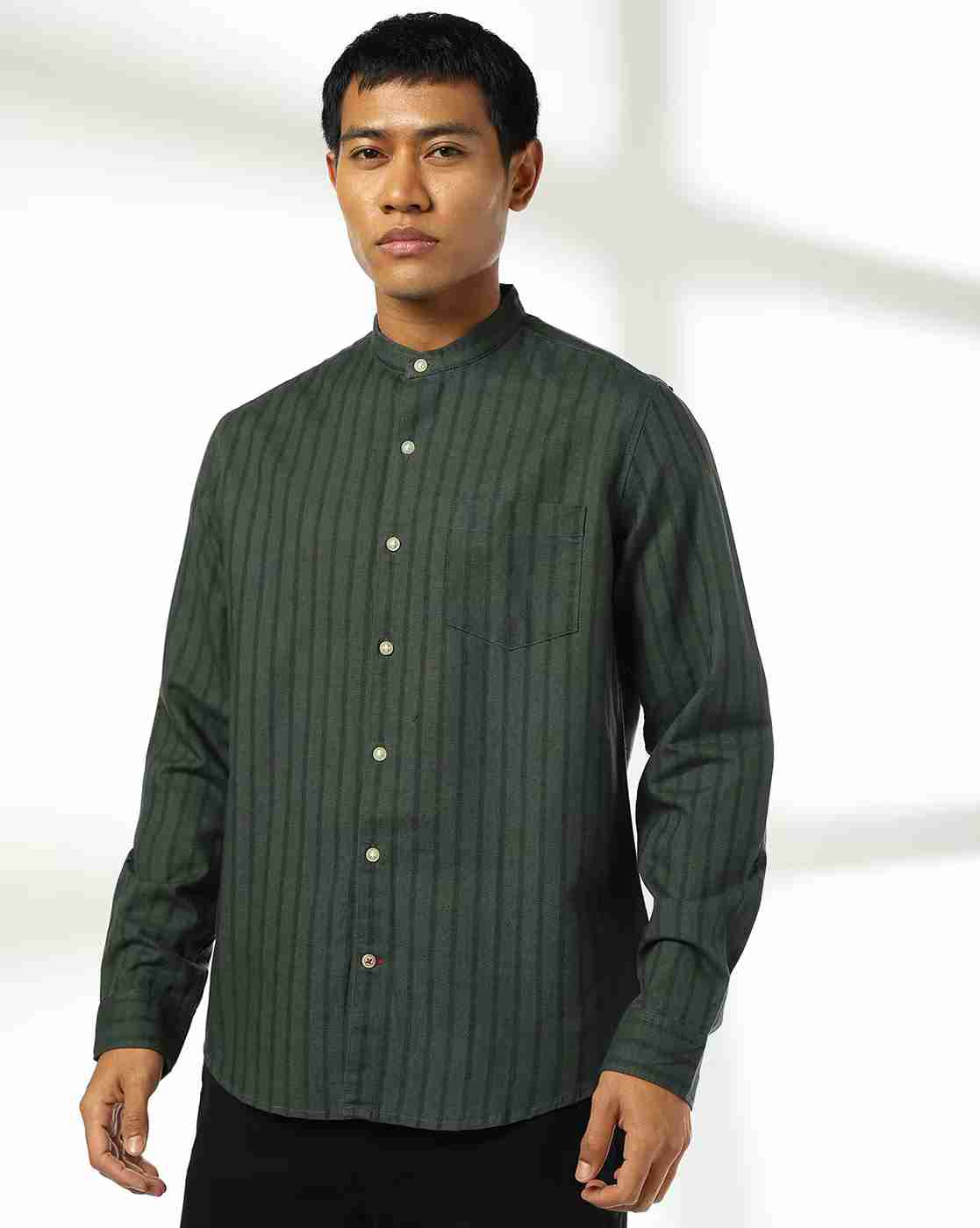 NETPLAY | Men Self-Striped Slim Fit Shirt|3