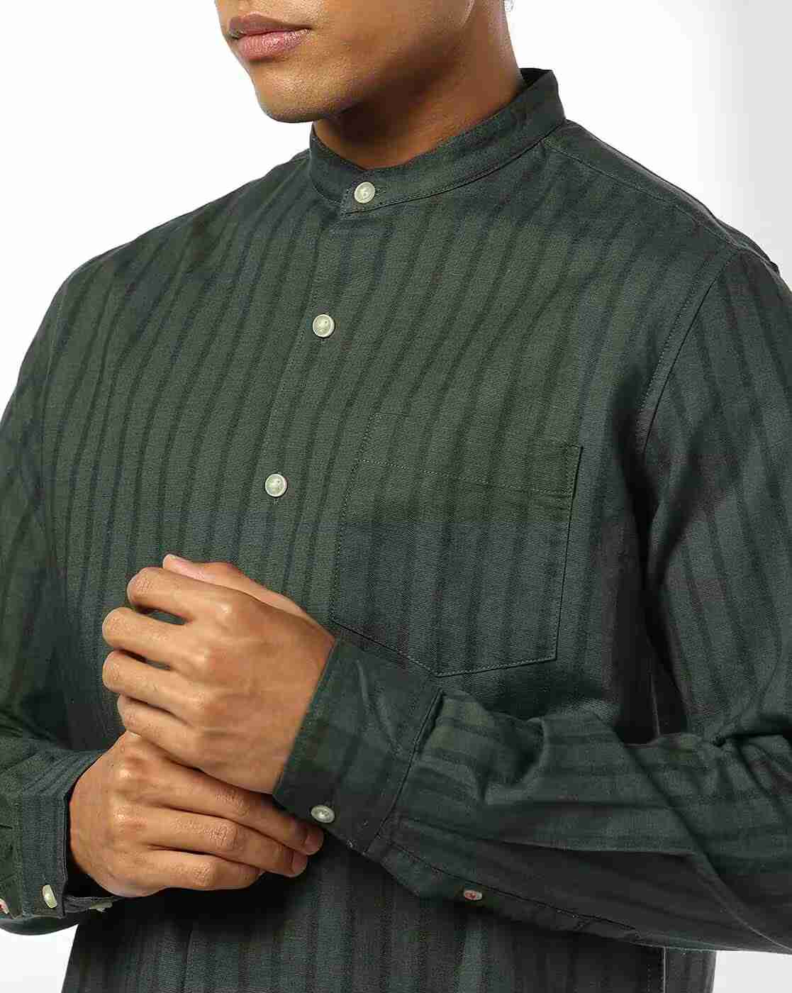 NETPLAY | Men Self-Striped Slim Fit Shirt|4