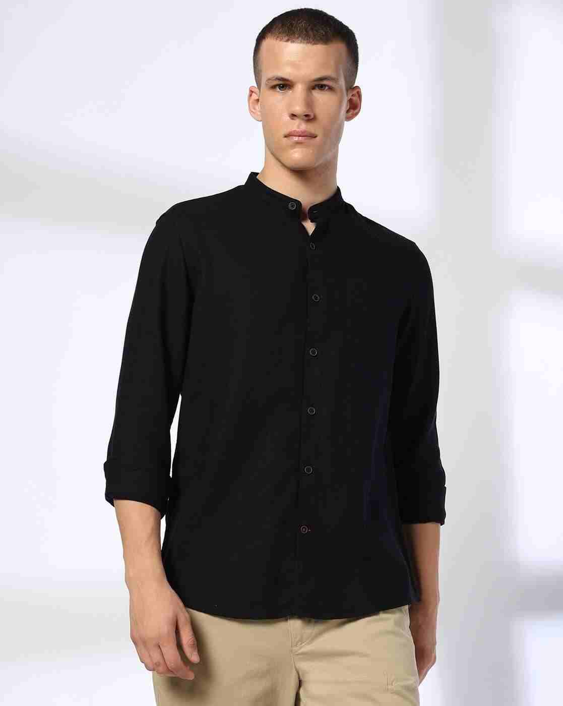 NETPLAY | Men Slim Fit Shirt with Band Collar|0