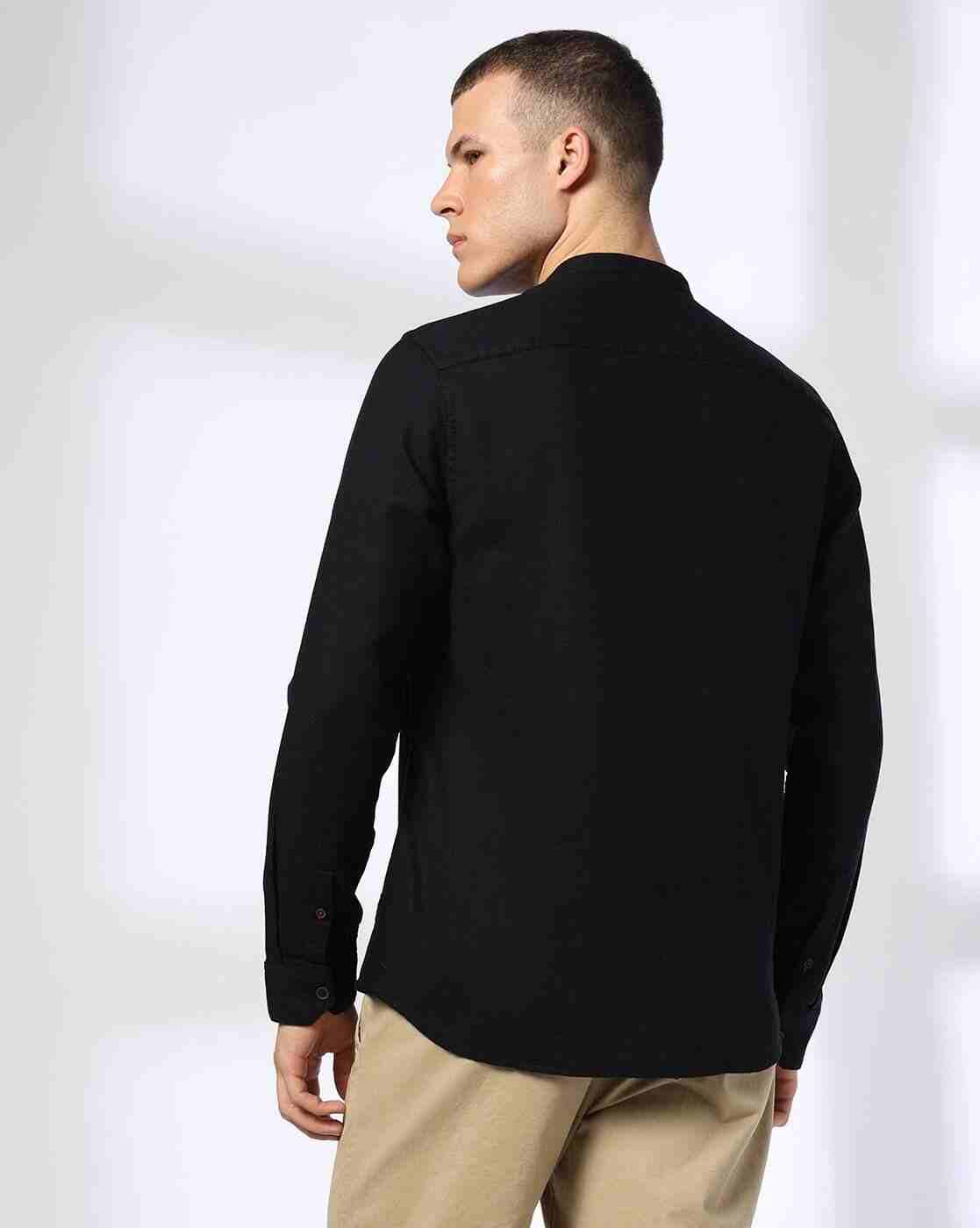 NETPLAY | Men Slim Fit Shirt with Band Collar|2