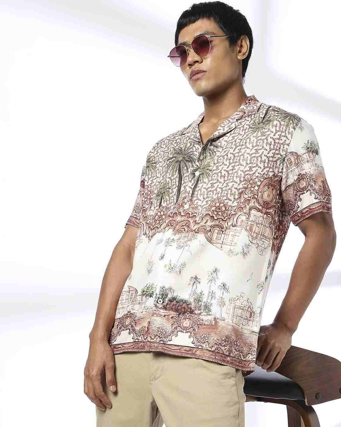 NETPLAY | Men Printed Slim Fit Resort Shirt|0