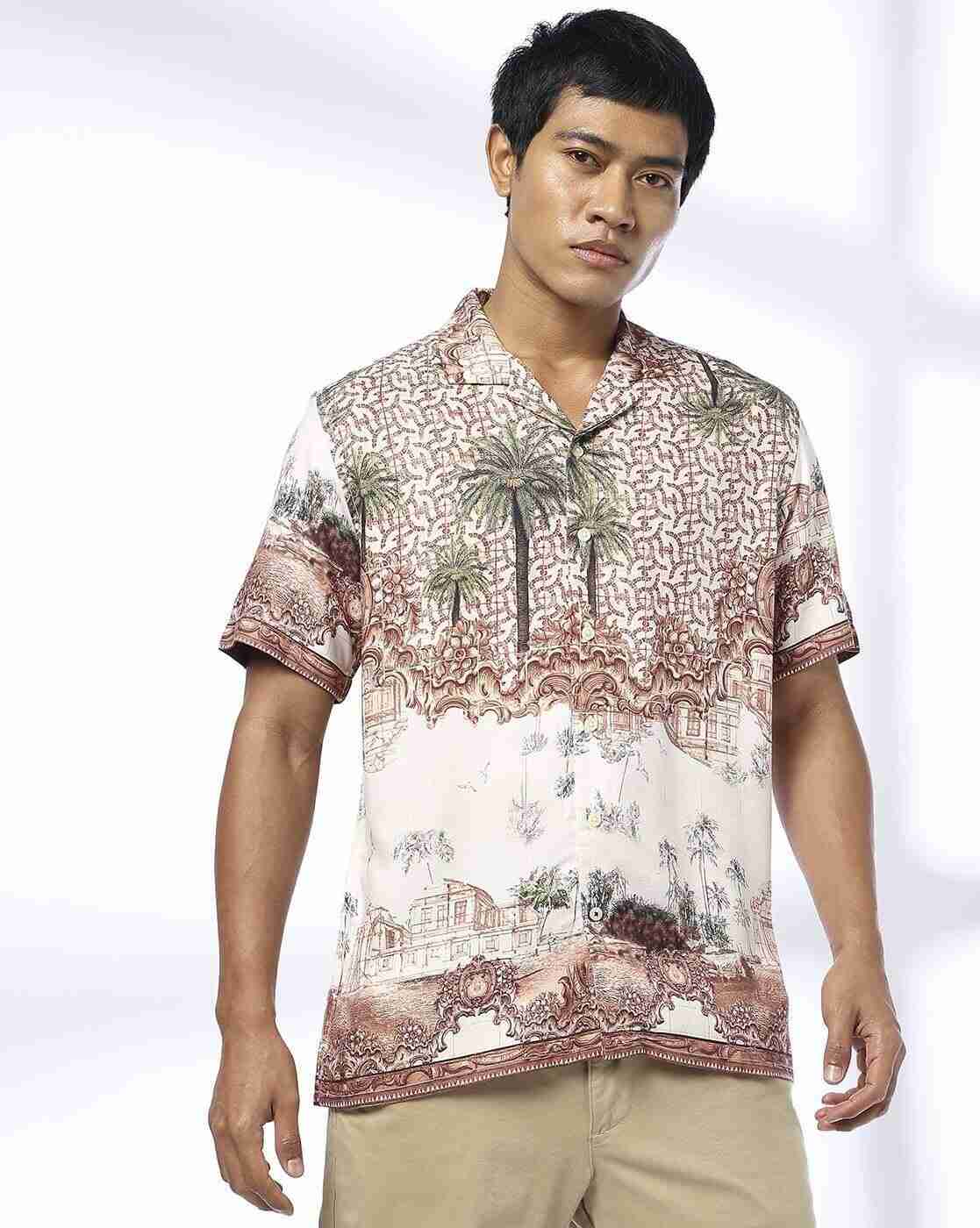 NETPLAY | Men Printed Slim Fit Resort Shirt|1