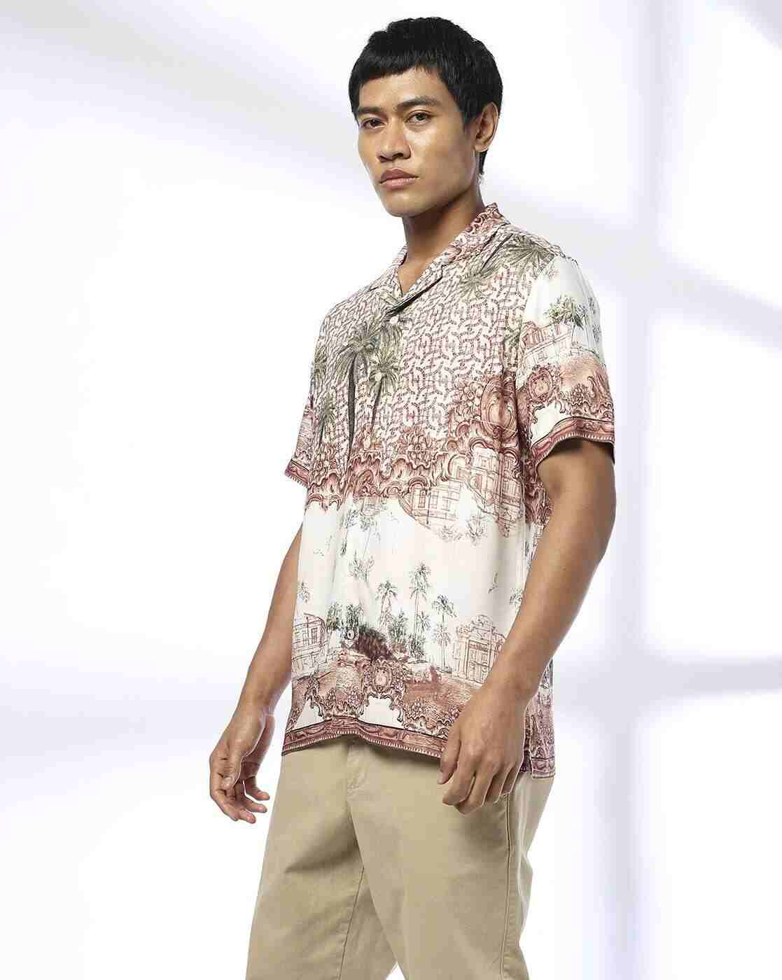 NETPLAY | Men Printed Slim Fit Resort Shirt|2