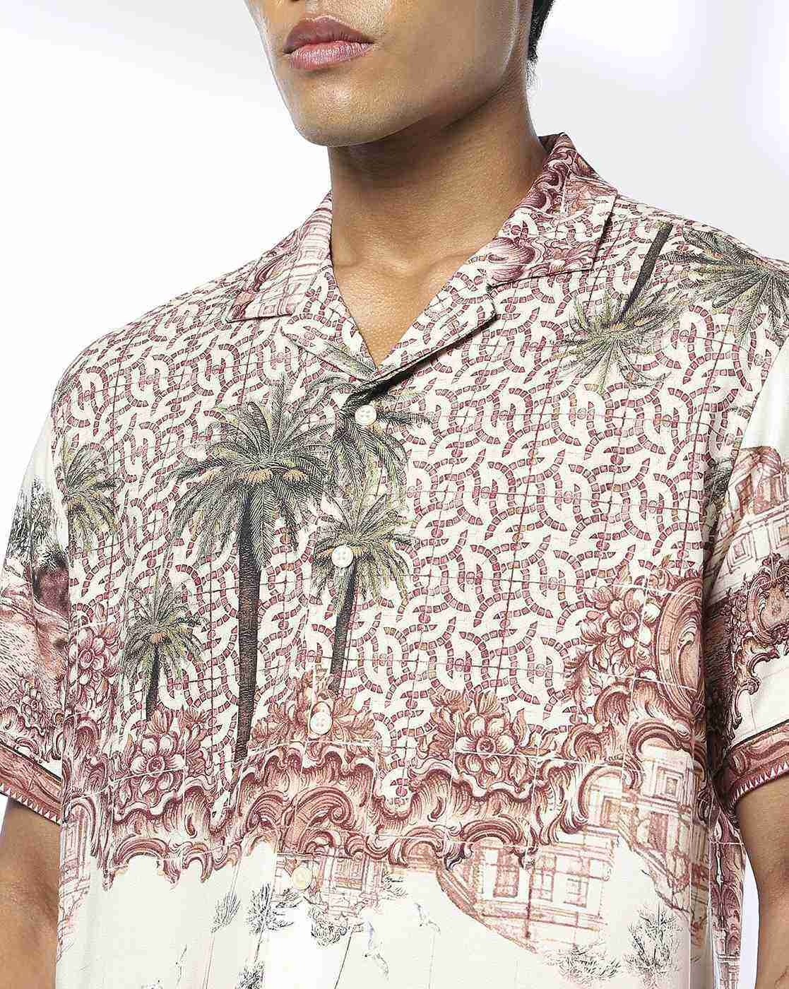 NETPLAY | Men Printed Slim Fit Resort Shirt|4