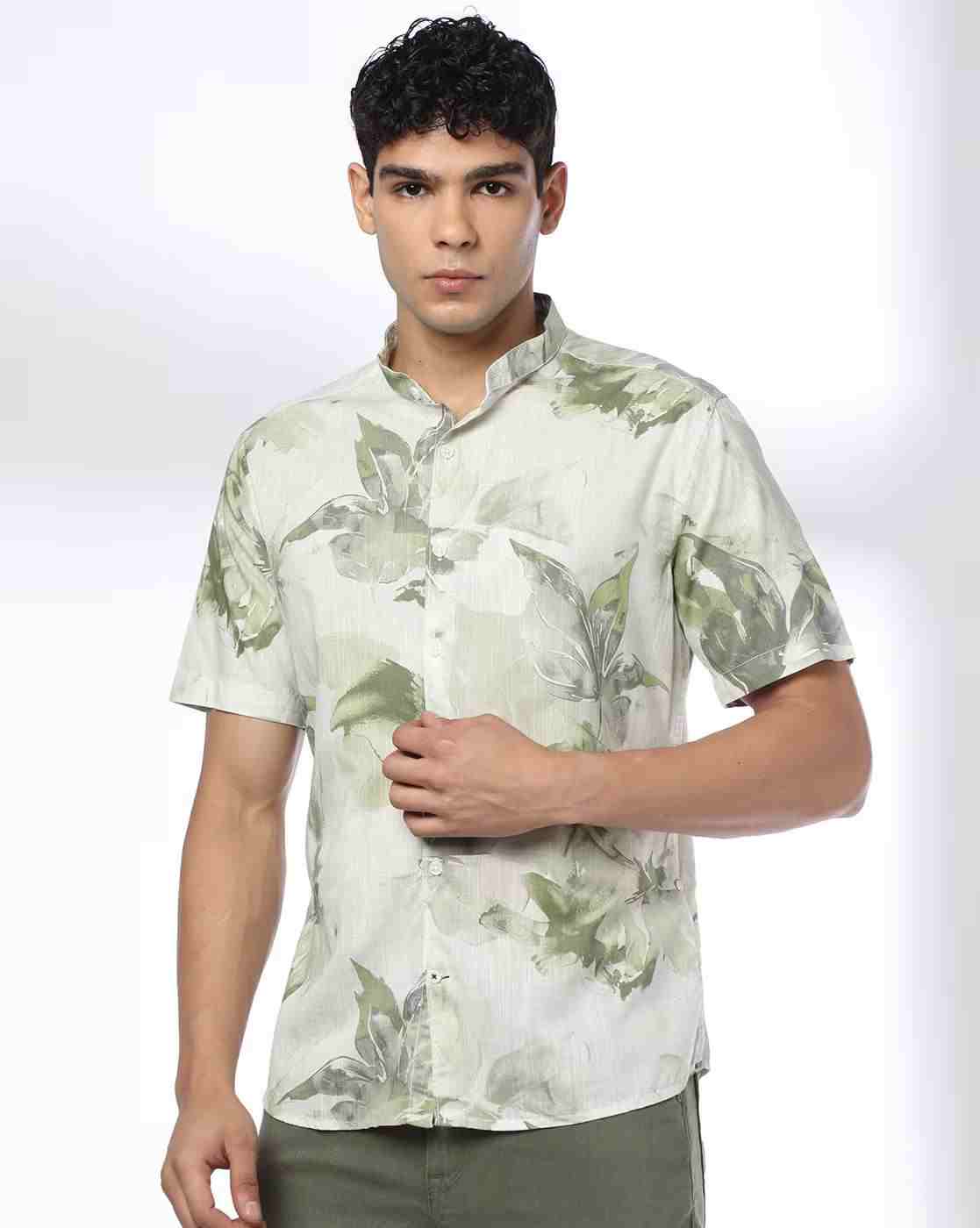 Men Printed Slim Fit Cotton Shirt
