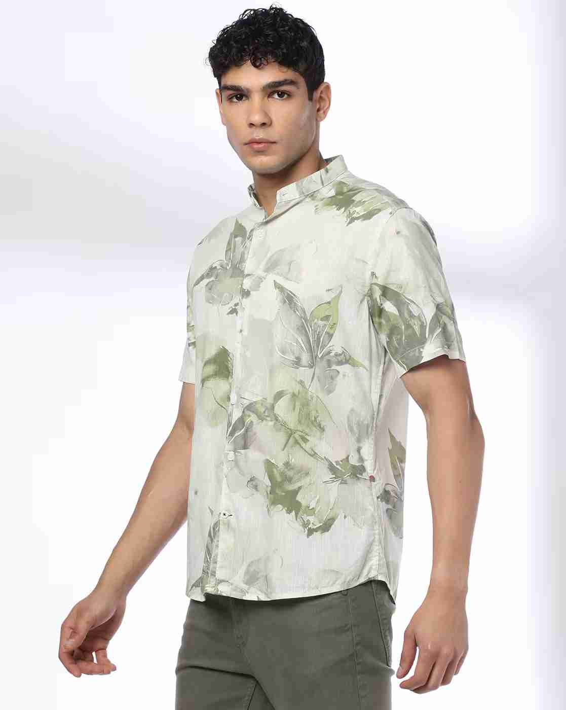 NETPLAY | Men Printed Slim Fit Cotton Shirt|1