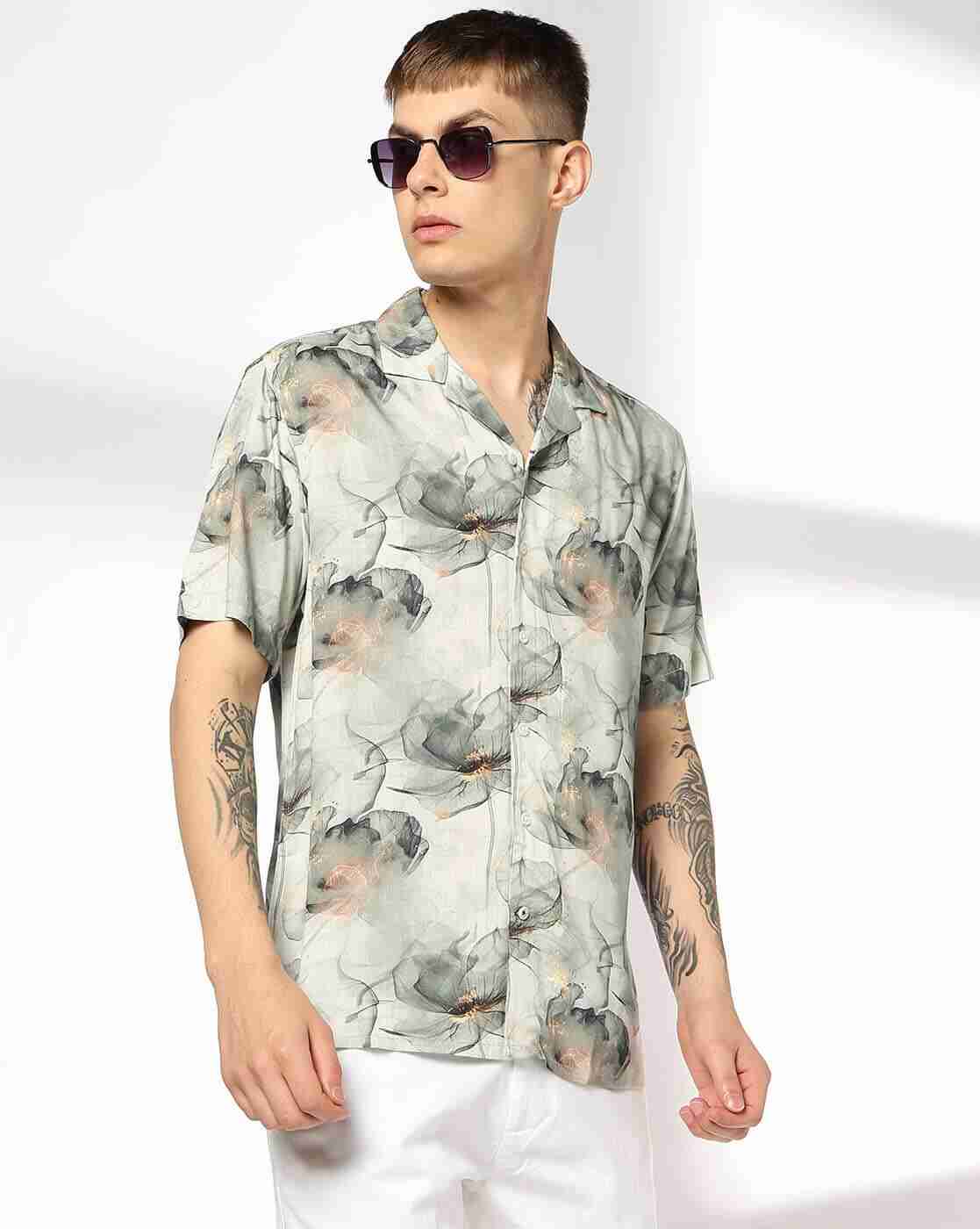NETPLAY | Men Floral Print Slim Fit Shirt|0