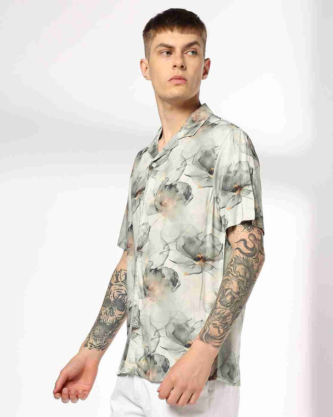 NETPLAY | Men Floral Print Slim Fit Shirt|2