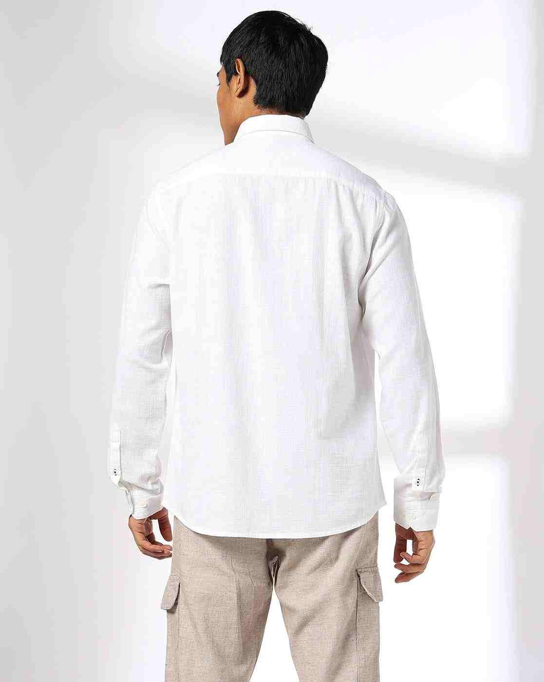 NETPLAY | Men Slim Fit Shirt with Patch Pocket|2