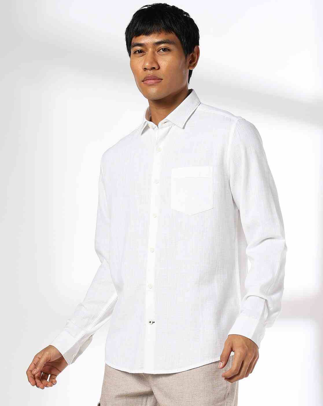 NETPLAY | Men Slim Fit Shirt with Patch Pocket|3