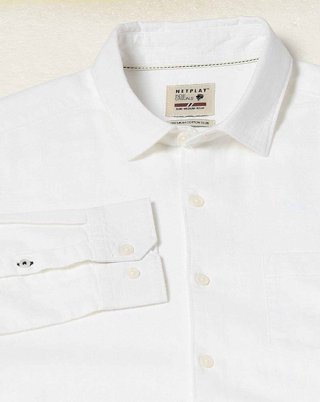 NETPLAY | Men Slim Fit Shirt with Patch Pocket|5