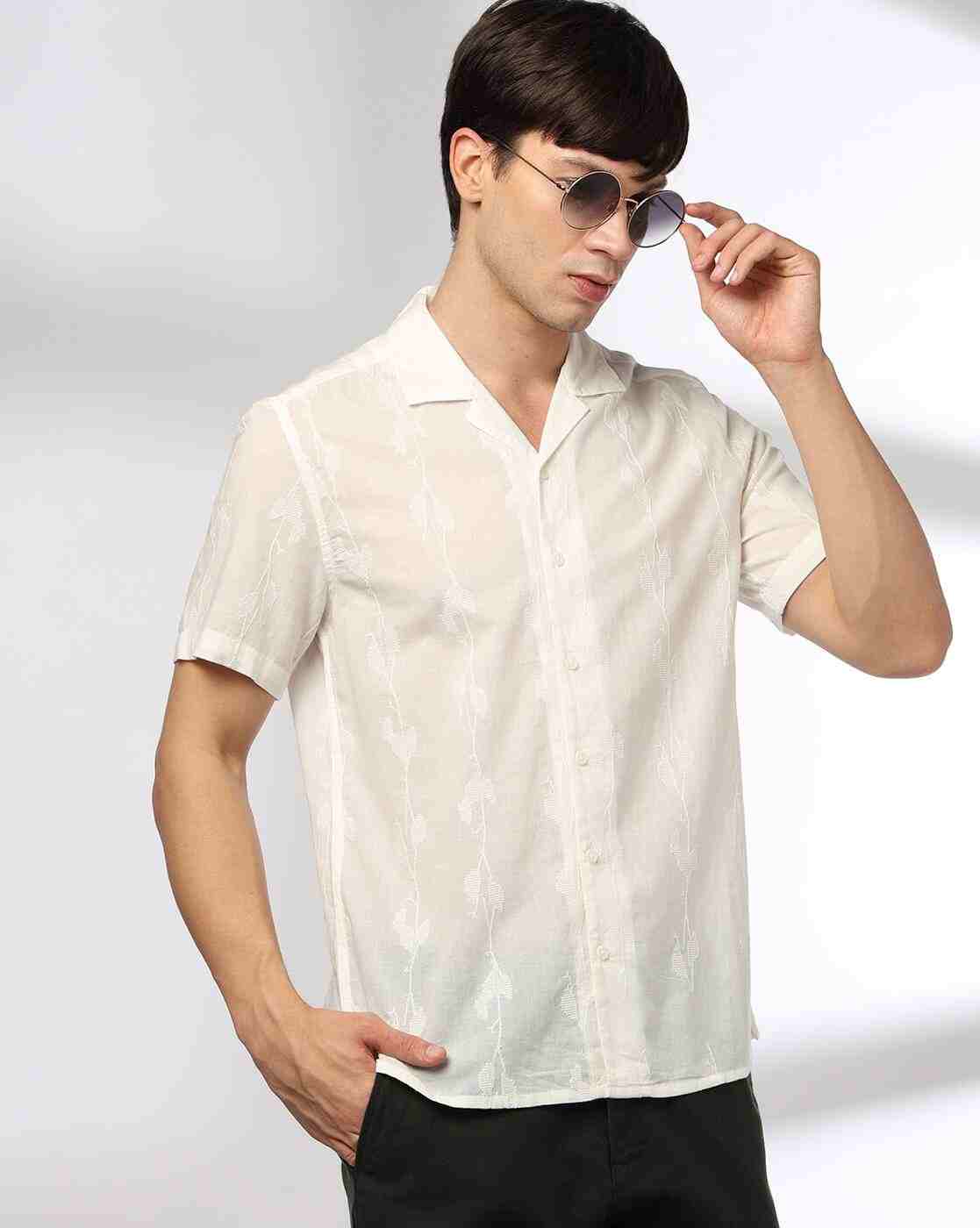 NETPLAY | Men Embroidered Slim Fit Shirt|0