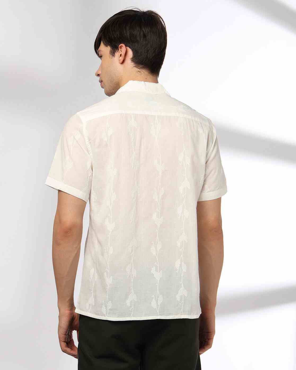 NETPLAY | Men Embroidered Slim Fit Shirt|3