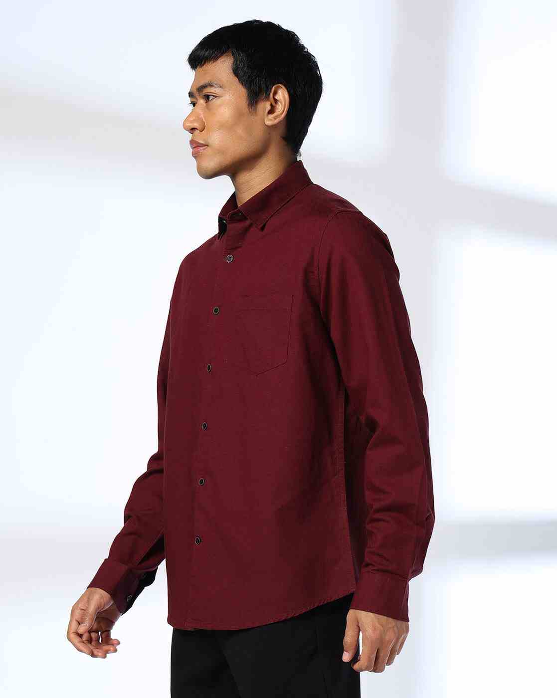 NETPLAY | Men Slim Fit Shirt with Patch Pocket|1