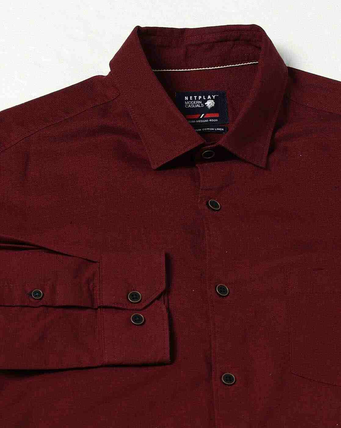 NETPLAY | Men Slim Fit Shirt with Patch Pocket|5