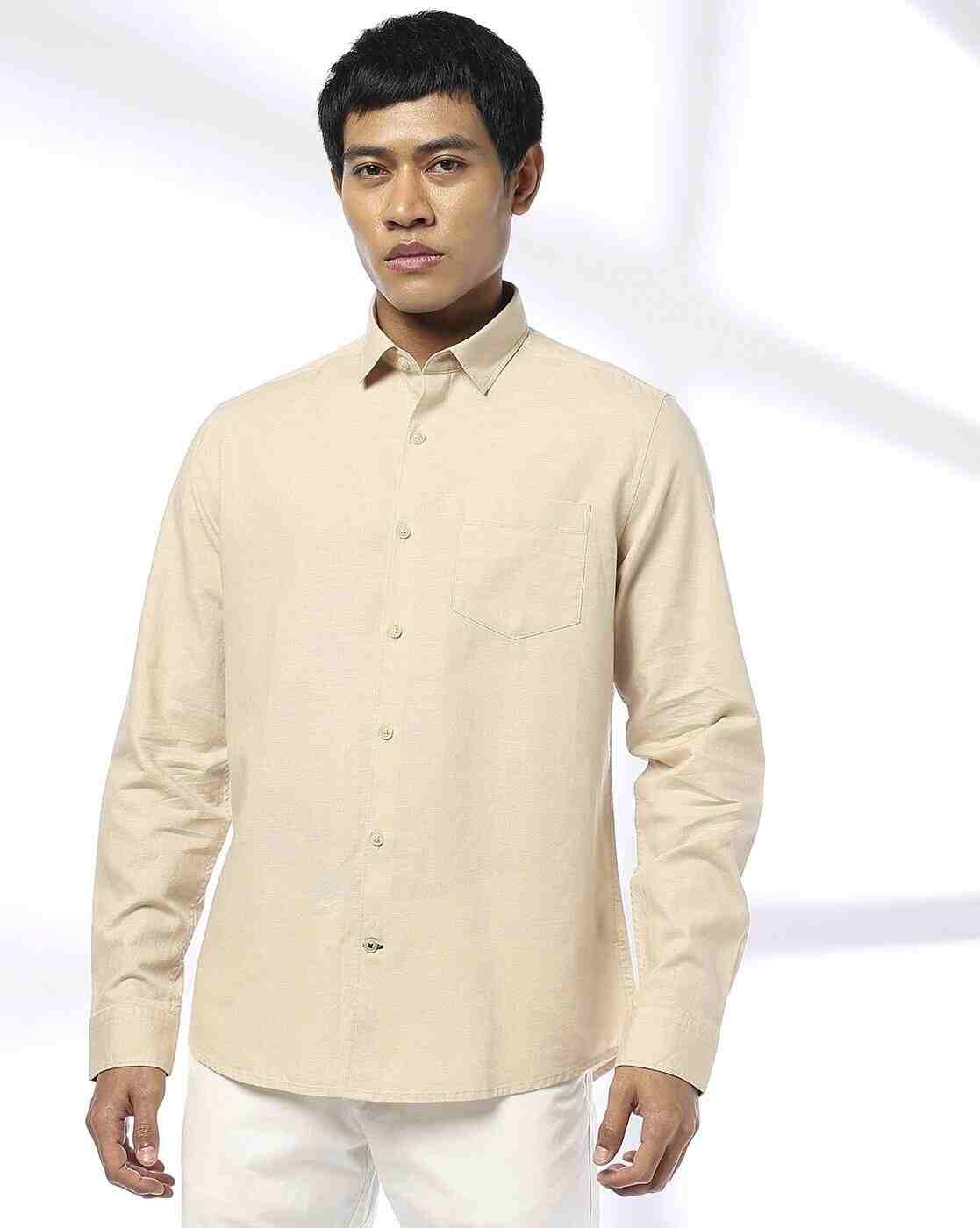 NETPLAY | Men Slim Fit Shirt with Patch Pocket|1