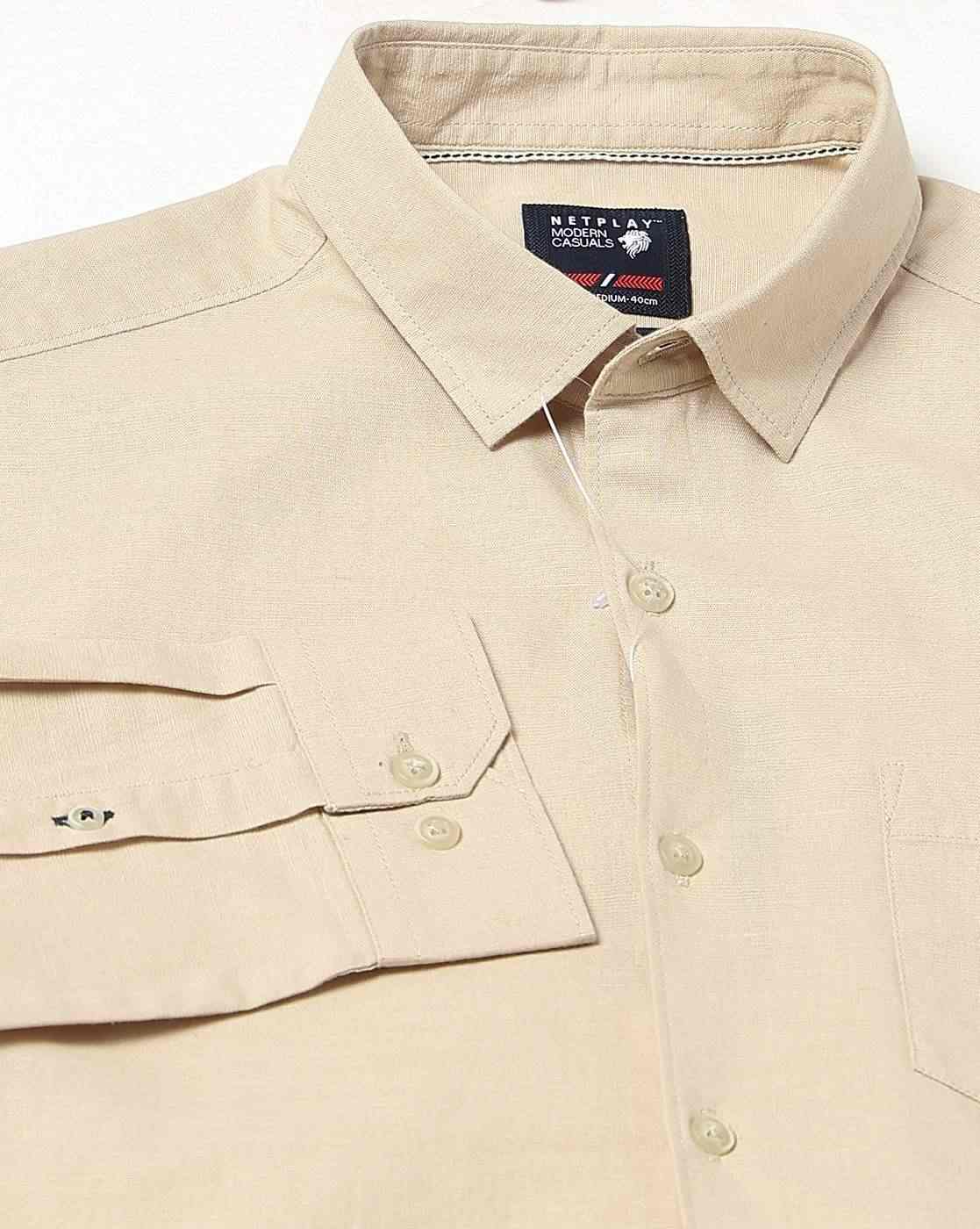 NETPLAY | Men Slim Fit Shirt with Patch Pocket|5