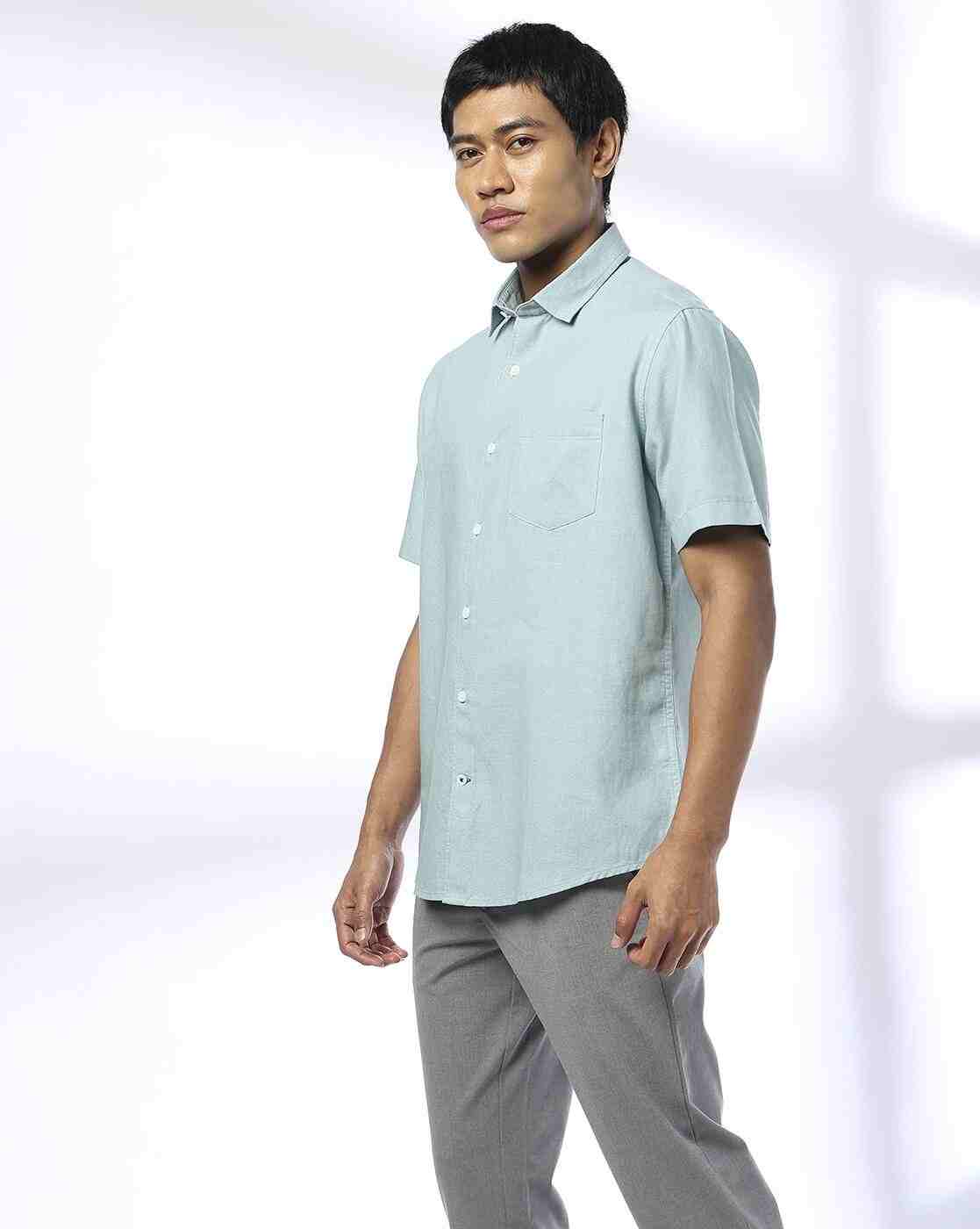 NETPLAY | Men Slim Fit Shirt with Patch Pocket|2