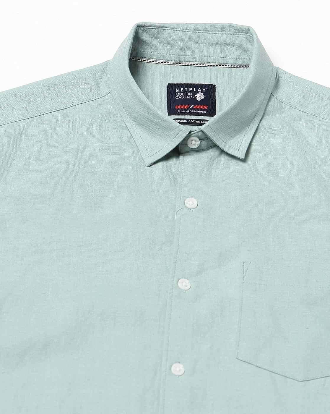 NETPLAY | Men Slim Fit Shirt with Patch Pocket|5