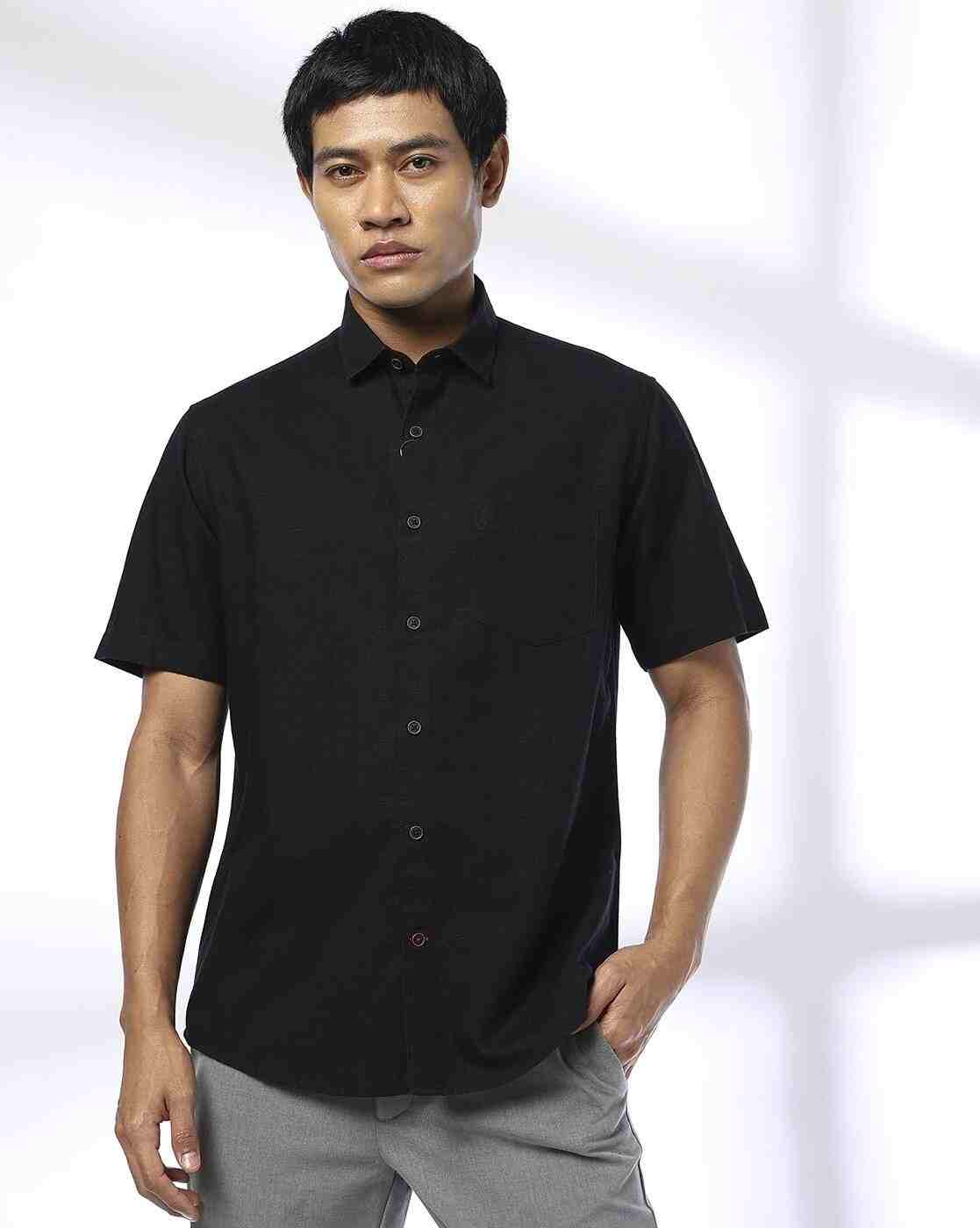 NETPLAY | Men Slim Fit Shirt with Patch Pocket|1