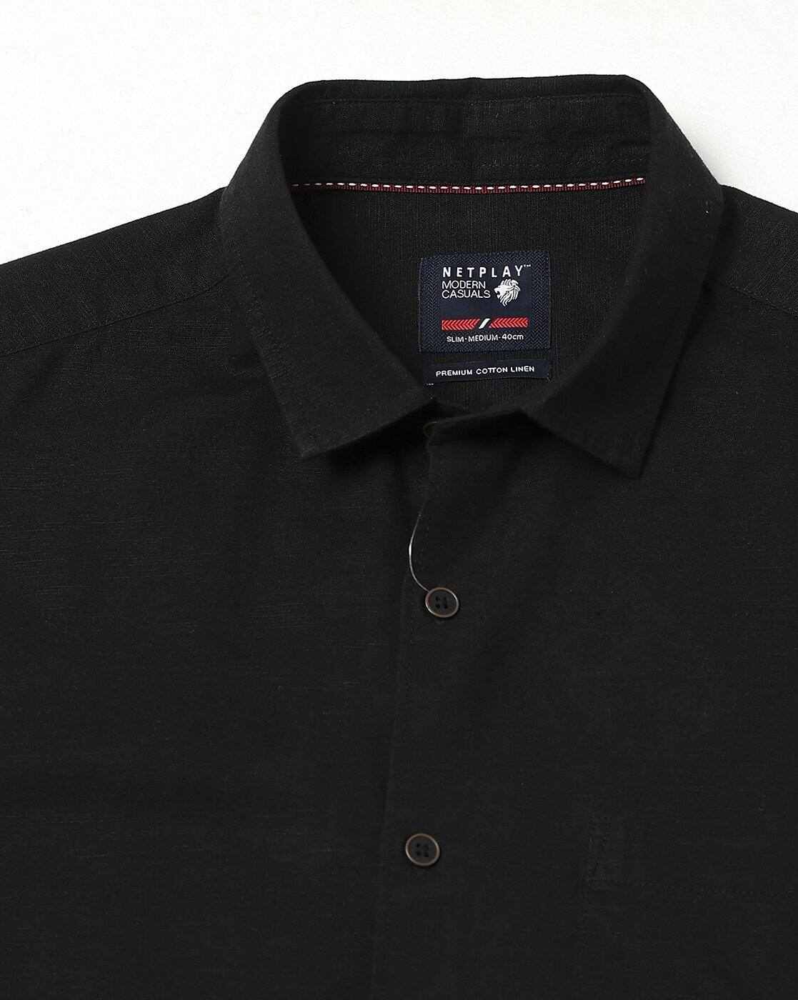 NETPLAY | Men Slim Fit Shirt with Patch Pocket|5