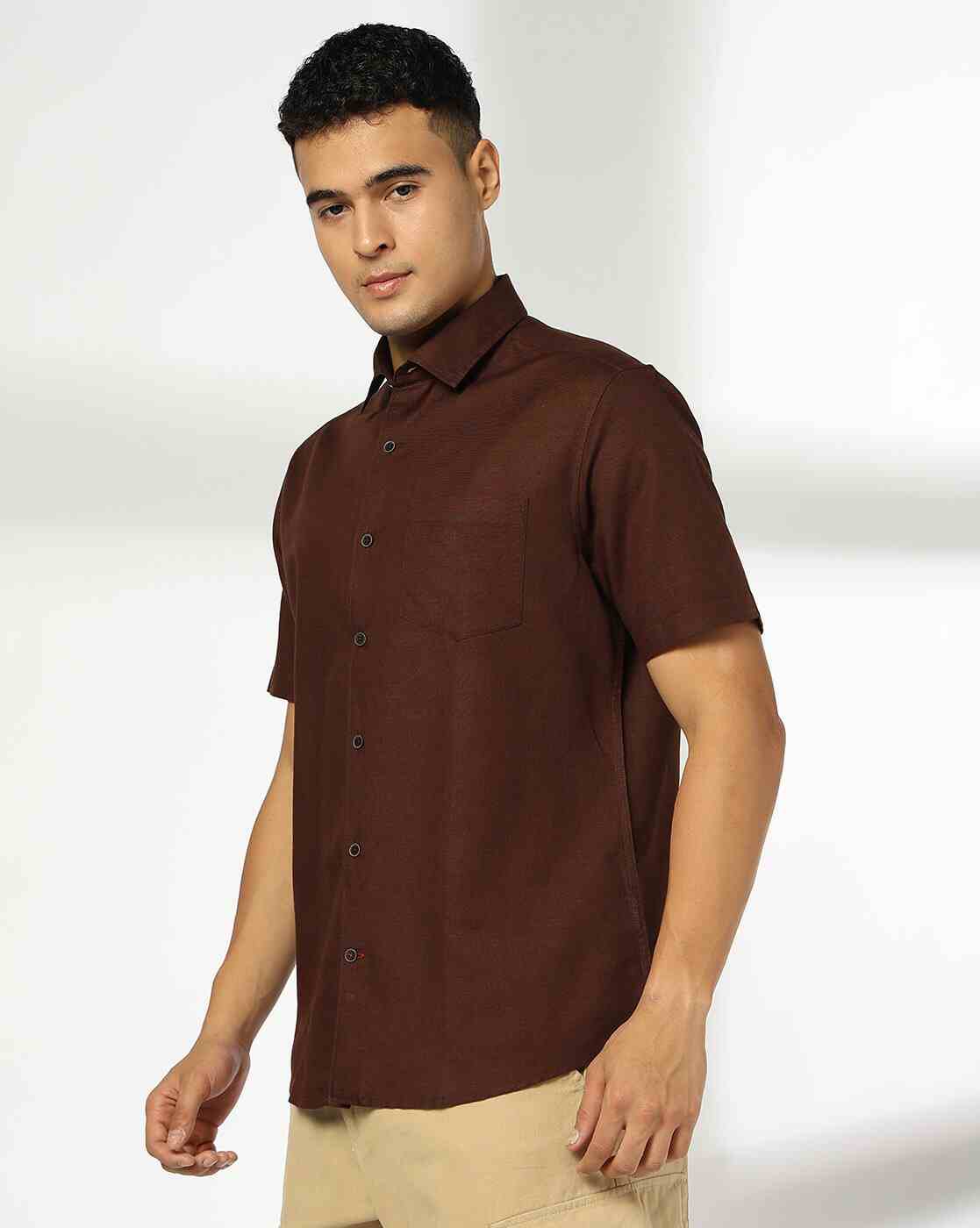 NETPLAY | Men Slim Fit Shirt with Patch Pocket|1
