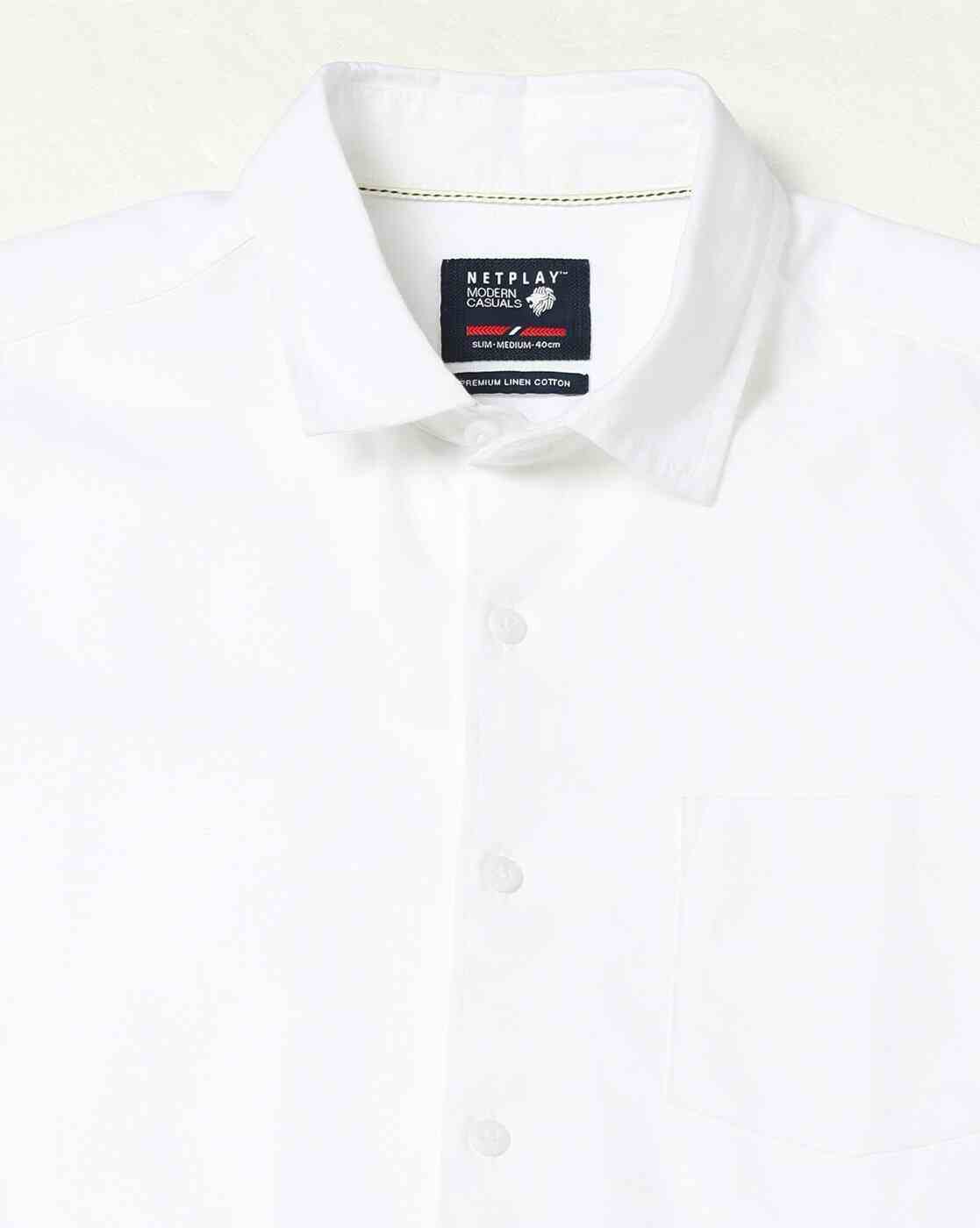 NETPLAY | Men Slim Fit Shirt with Patch Pocket|5