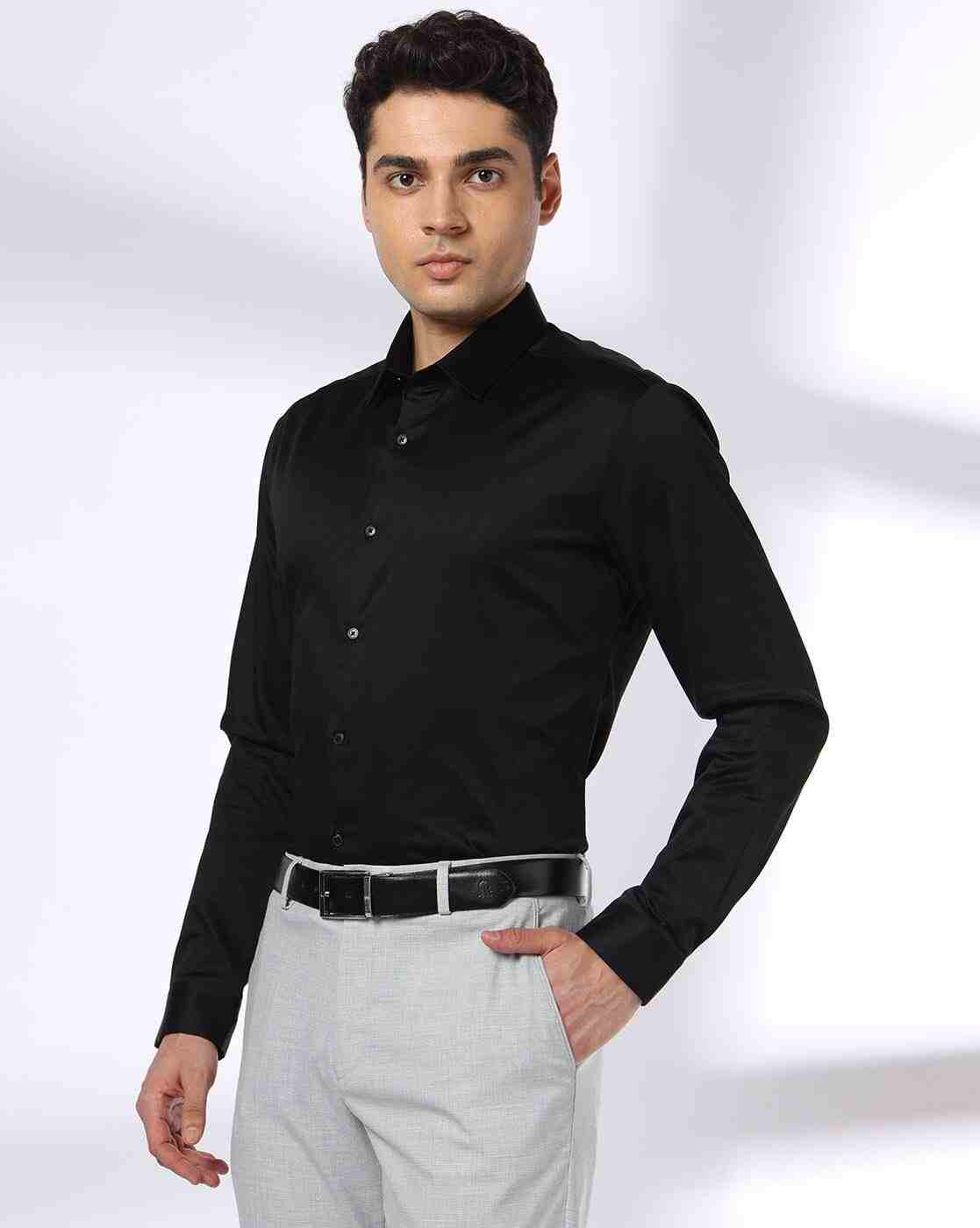 NETPLAY | Men Regular Fit Shirt with Spread Collar|0
