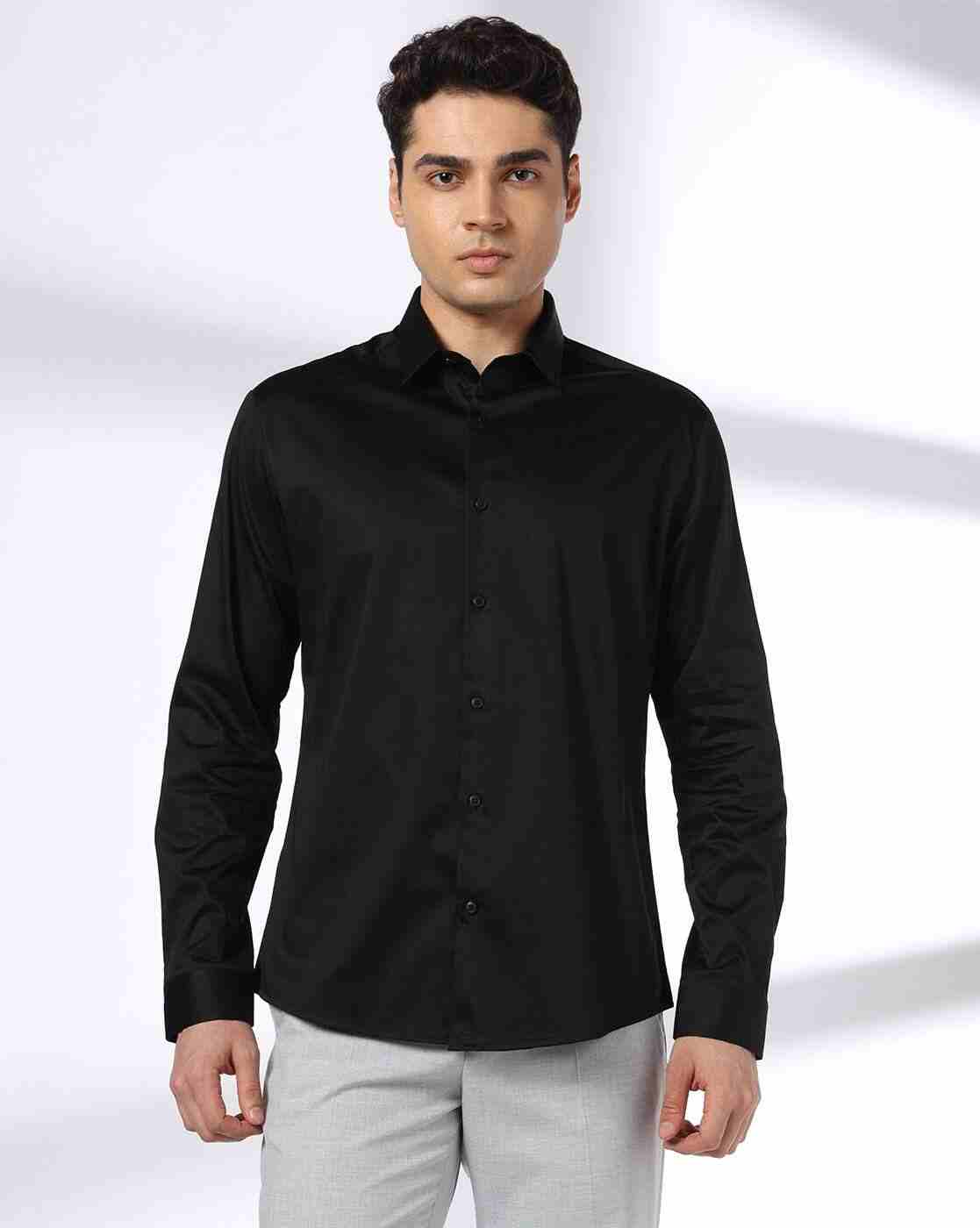 NETPLAY | Men Regular Fit Shirt with Spread Collar|3