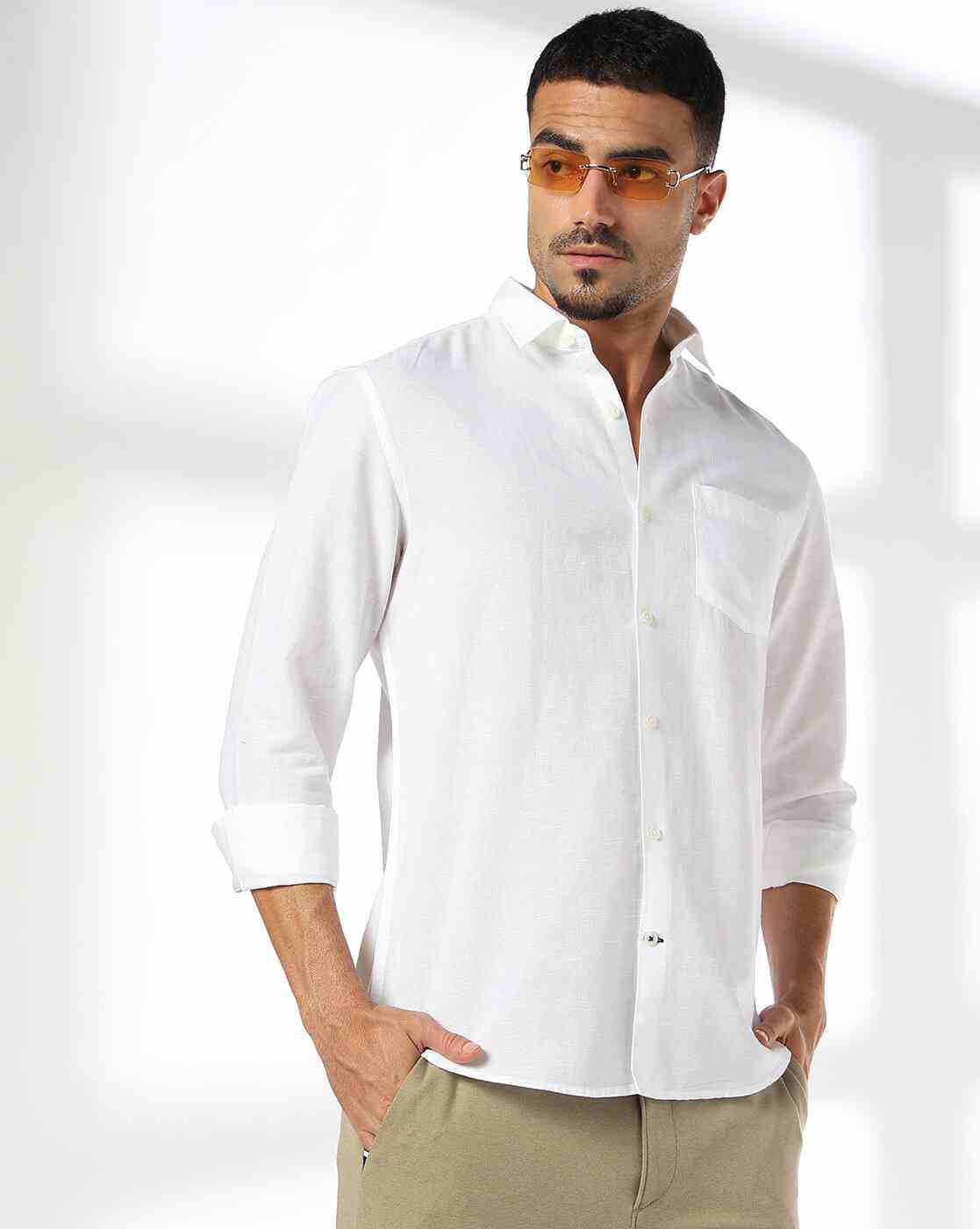NETPLAY | Men Regular Fit Shirt with Patch Pocket|0