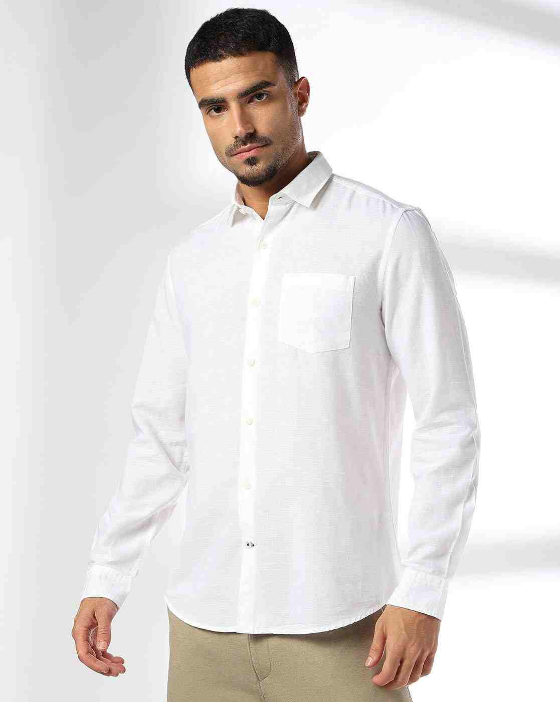 NETPLAY | Men Regular Fit Shirt with Patch Pocket|3