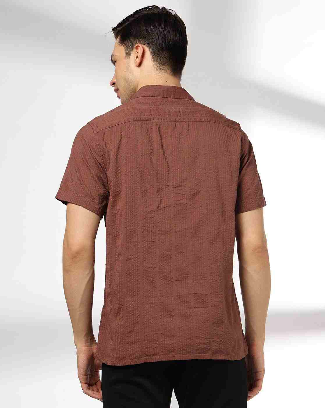 NETPLAY | Men Striped Seersucker Slim Fit Shirt|2