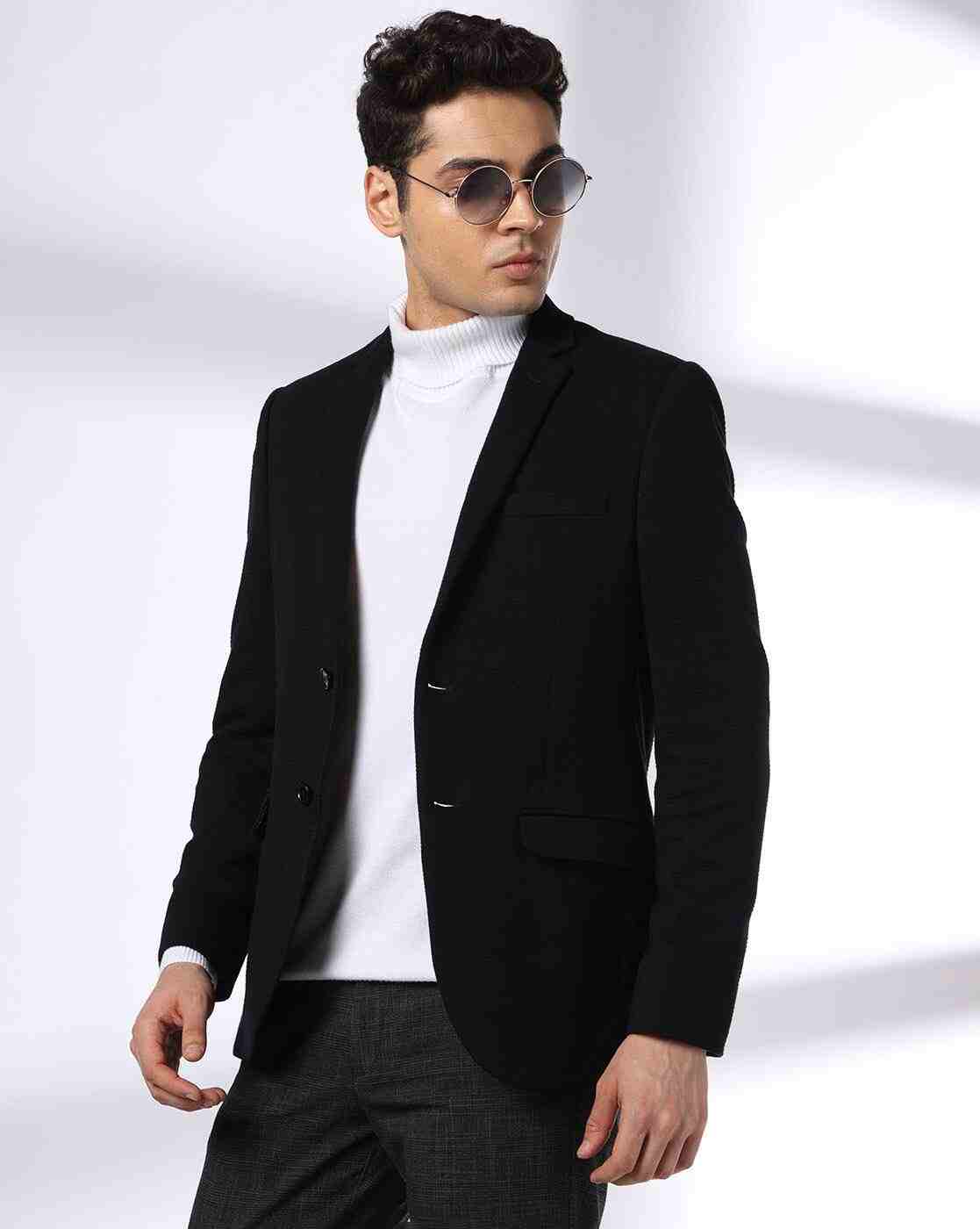 NETPLAY | Men Regular Fit Single-Breasted Blazer|0