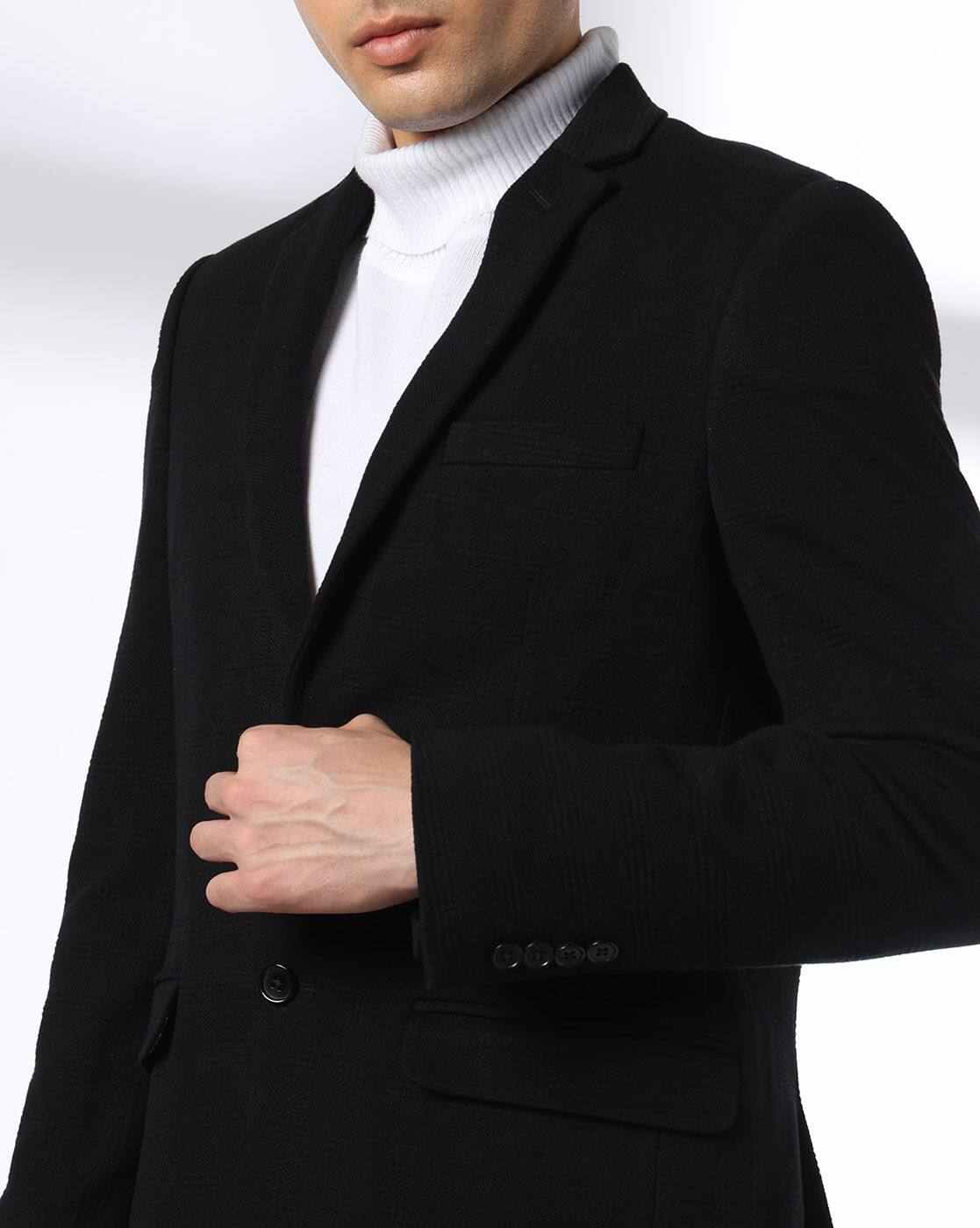 NETPLAY | Men Regular Fit Single-Breasted Blazer|4